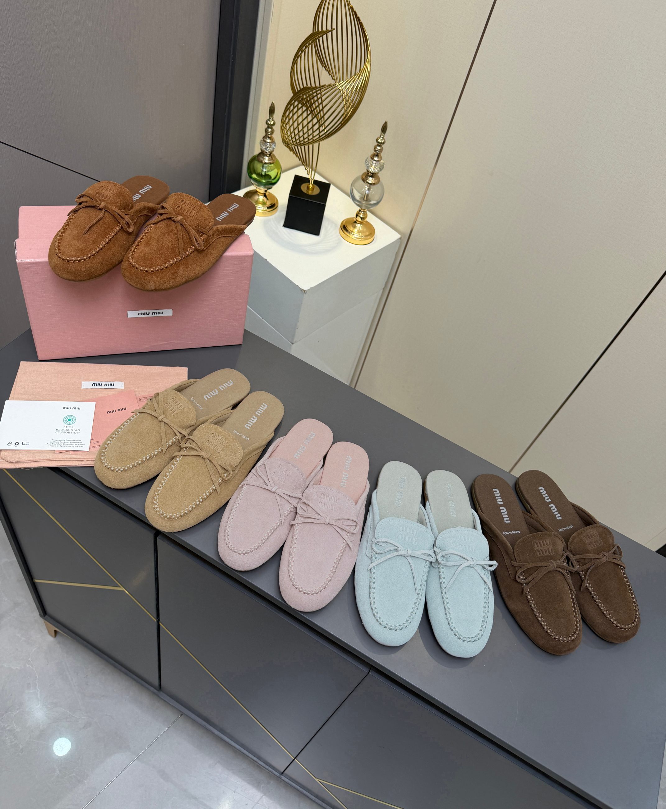 Miu Miu Suede Loafer Mules