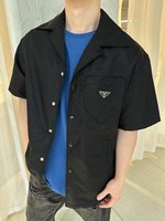 Buy High Quality Cheap Hot Replica
 Prada Clothing Coats & Jackets Shirts & Blouses Black Nylon Re-Nylon
