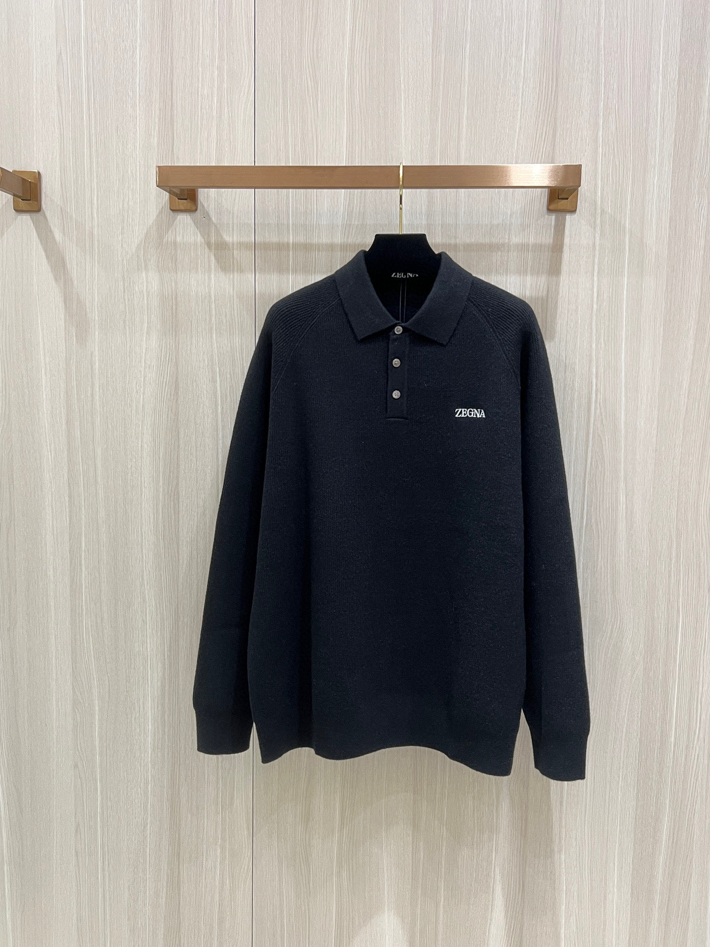 Zegna Wool Blend Sweater, Classic Logo Design, Soft & Warm Knit