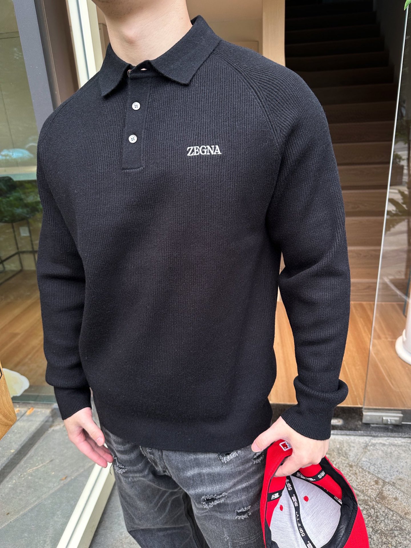 Zegna Wool Blend Sweater, Classic Logo Design, Soft & Warm Knit 9 i1763491292606 3364 0 7