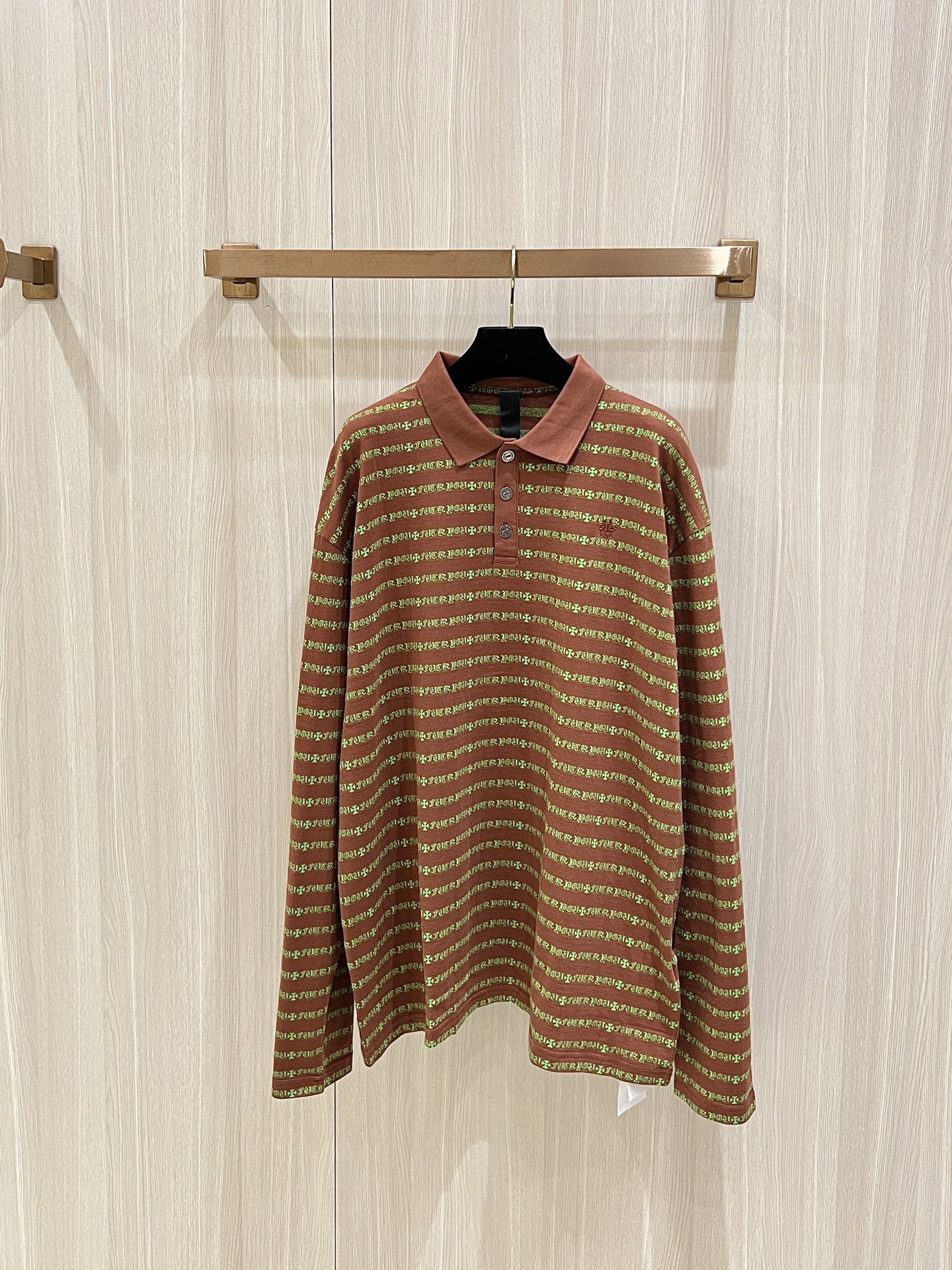 Chrome Hearts Striped Long Sleeve Polo Shirt – Premium Quality & Design