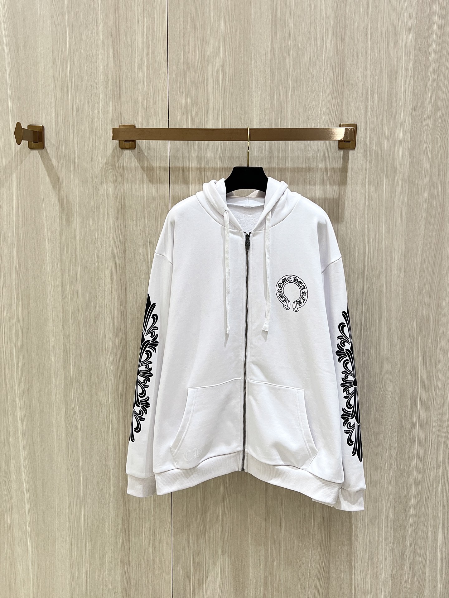 Chrome Hearts Horseshoe & Dragon Zip-Up Hoodie – Vintage Style, Premium Fabric