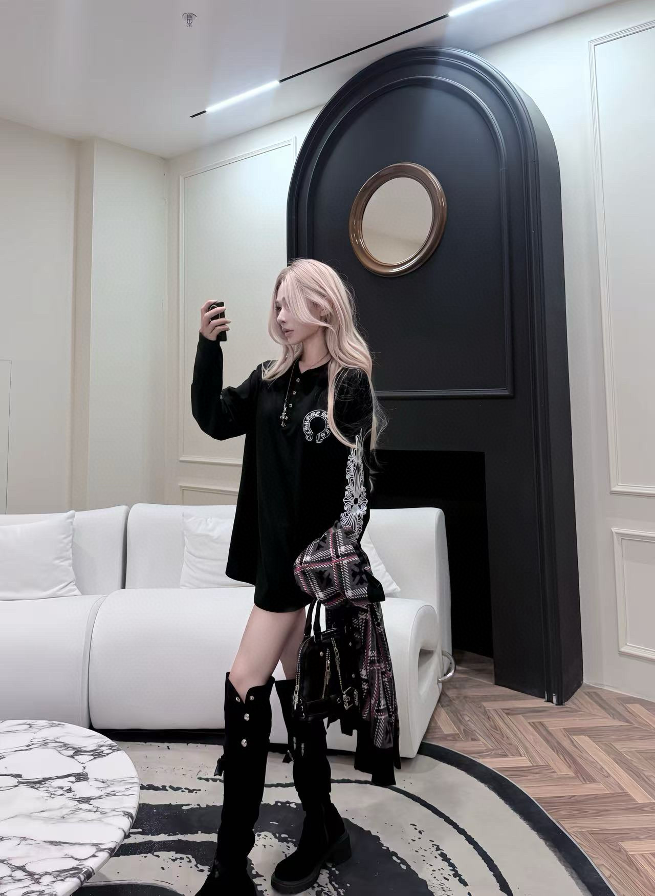 Chrome Hearts Cross Floral Button Long Sleeve - Vintage Silver Accent 9 i1764158043030 2193 0 8