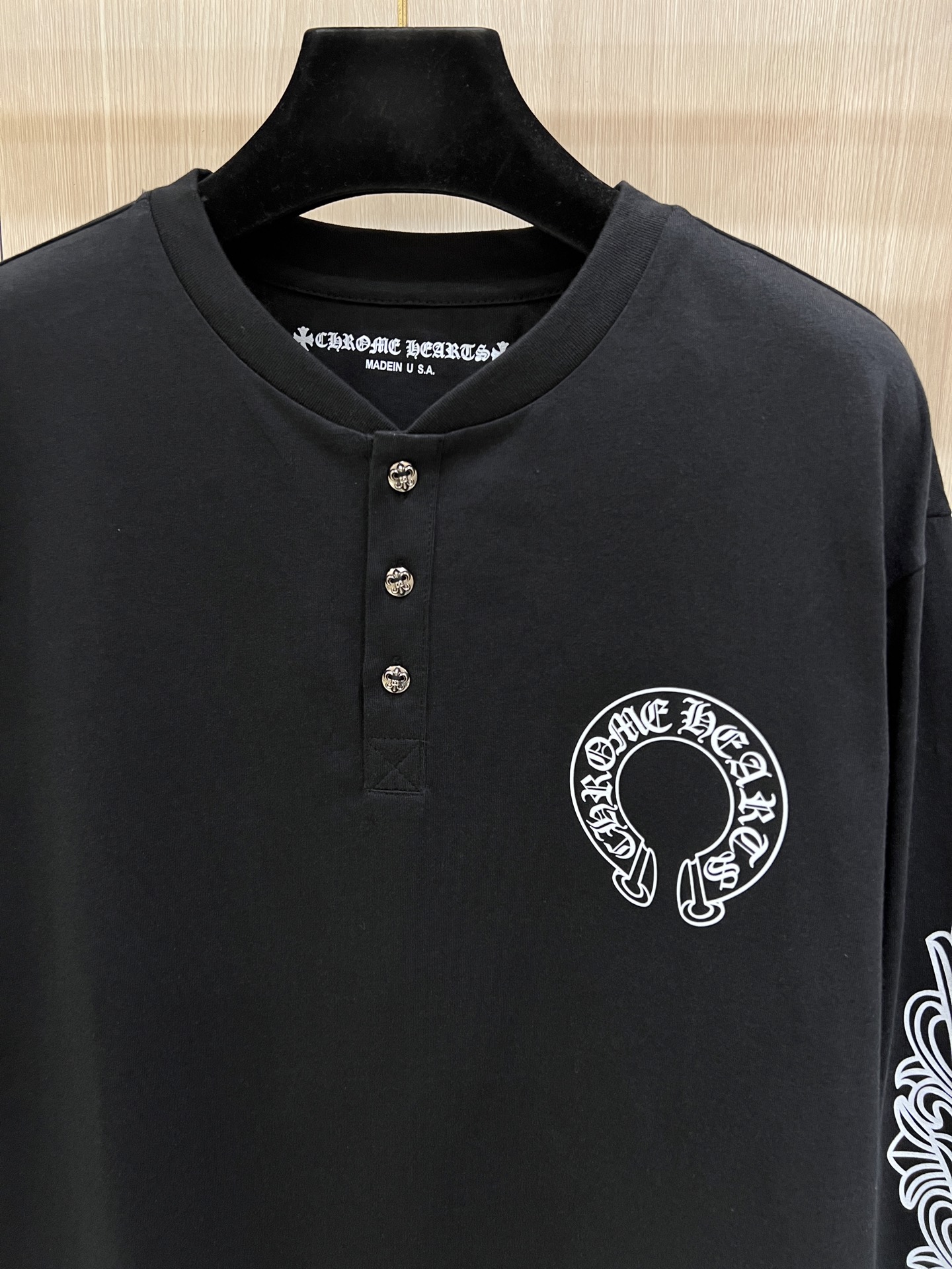 Chrome Hearts Cross Floral Button Long Sleeve - Vintage Silver Accent 4 i1764158352397 1382 0 2