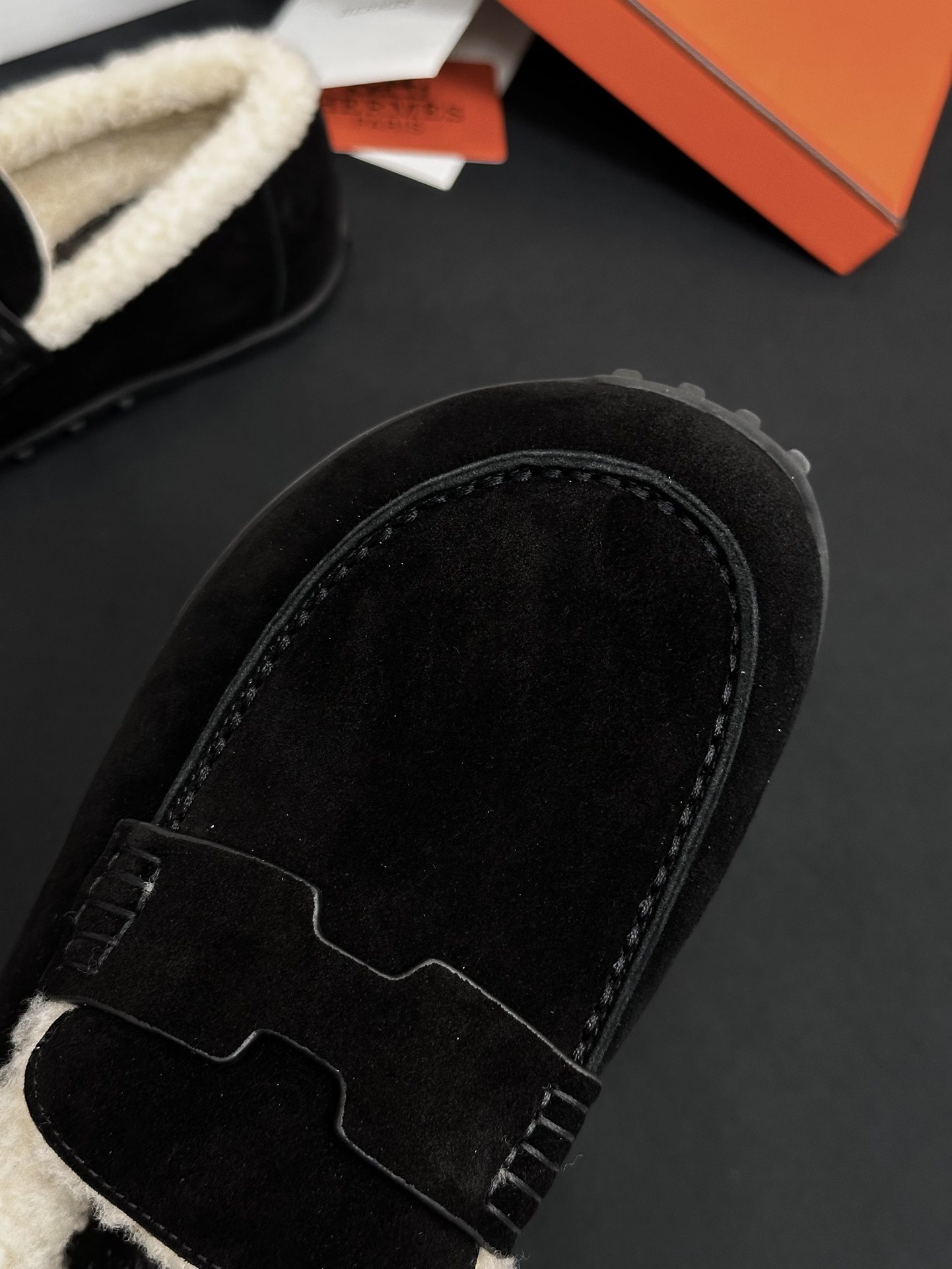 NO:646196,High-definition enlarged detail display of the upper - loafers, fur shoes, loafers19860909鞋面高清放大细节展示-,乐福鞋毛毛鞋,loafers,Women's Shoes