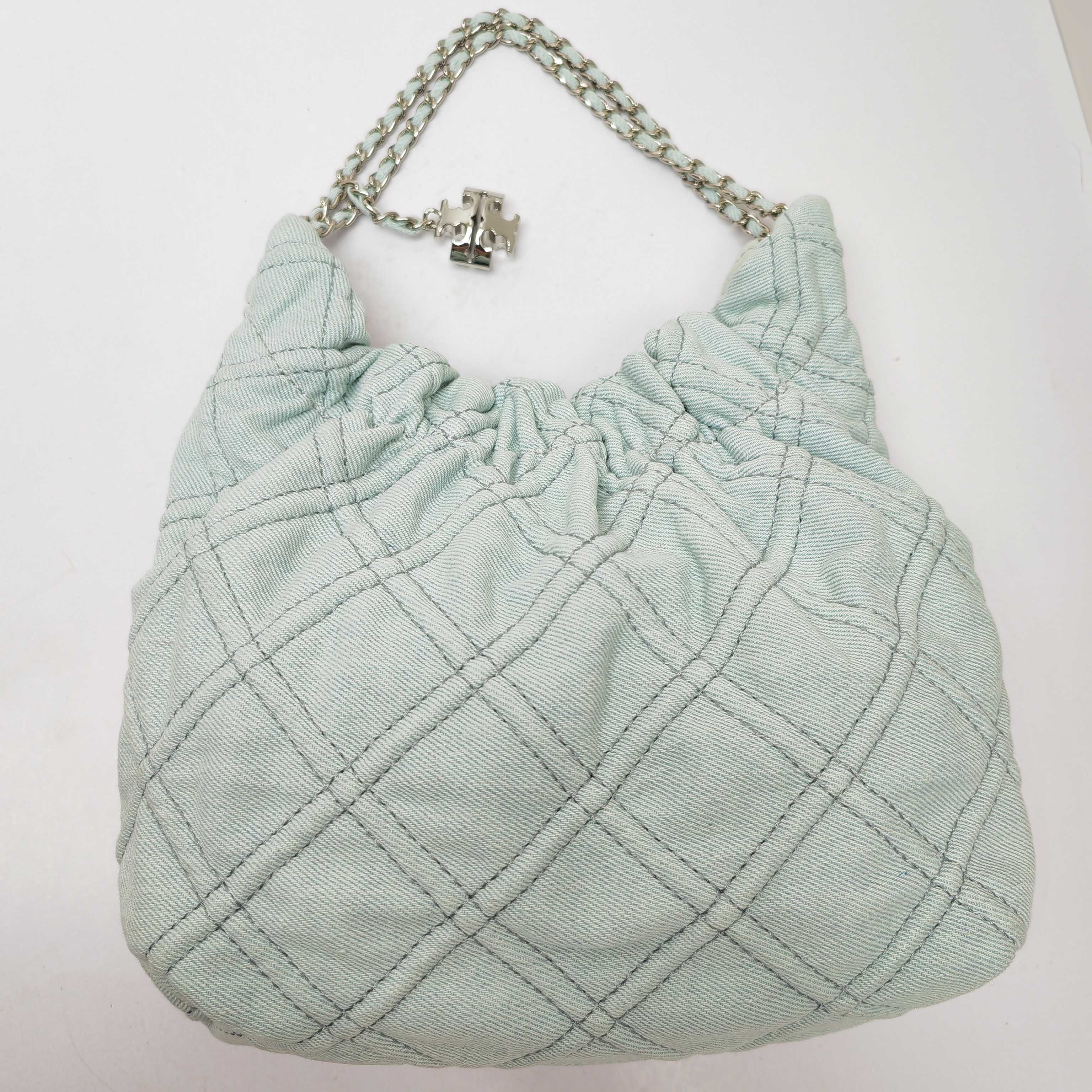 Tory Burch TB迷你号小福袋上市，牛仔系列 ，可斜挎，手提，尺寸20x18x6.5cm 167972