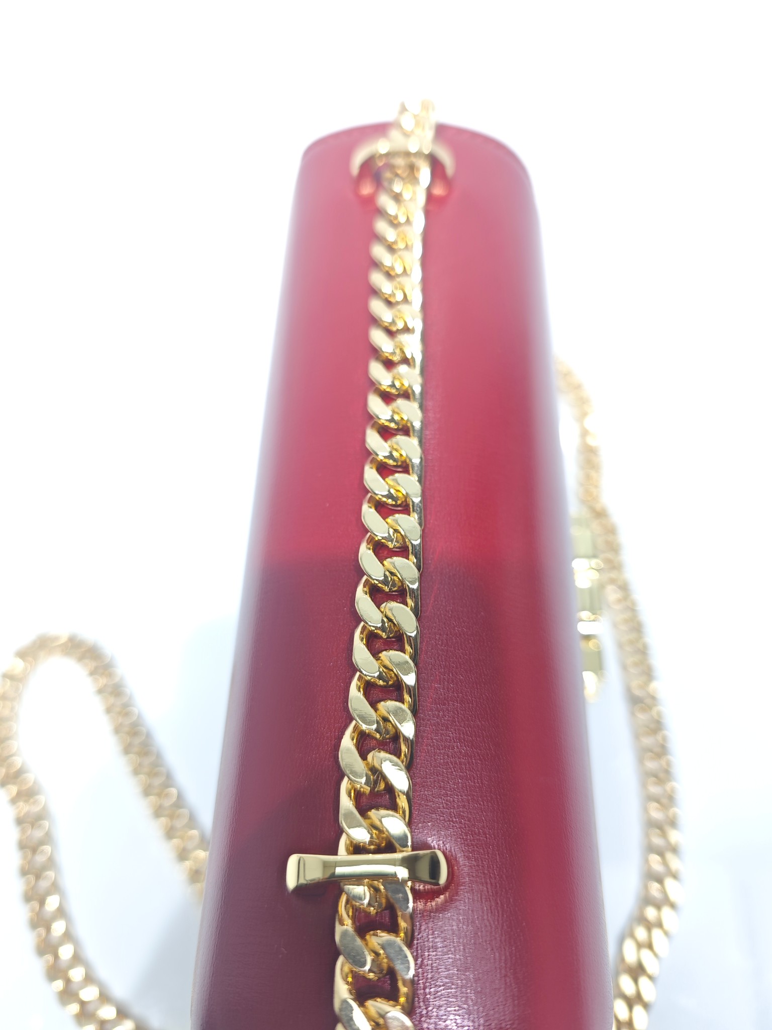 Tory Burch TB新款Eleanor 红色小号链条包 包款全新设计光滑金属饰件 尽显盒子包的简约线条