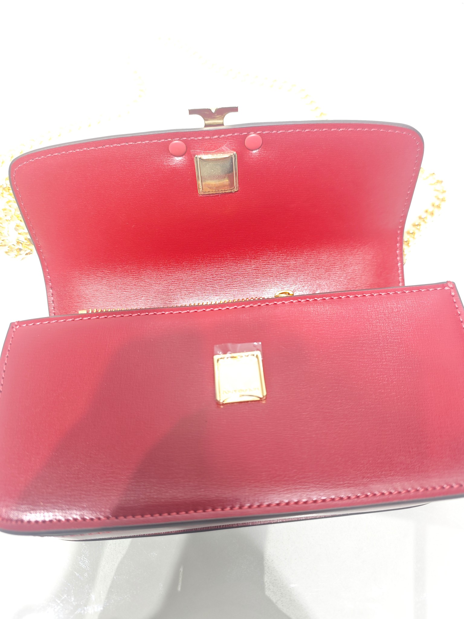 Tory Burch TB Eleanor新款迷你豆腐包 红色 新版本 可调节肩带 纳帕牛皮面料 柔软舒适