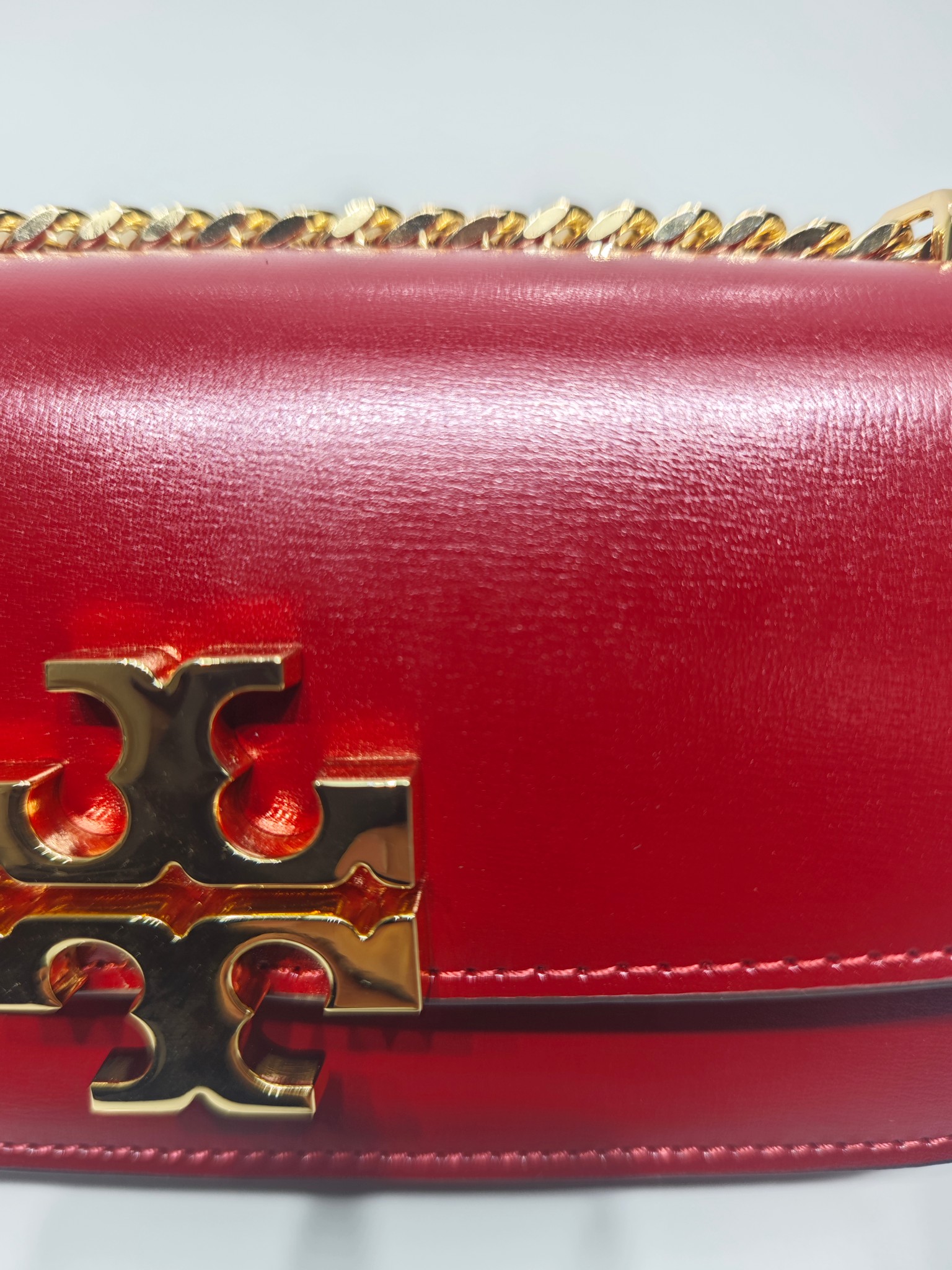 Tory Burch TB Eleanor新款迷你豆腐包 红色 新版本 可调节肩带 纳帕牛皮面料 柔软舒适
