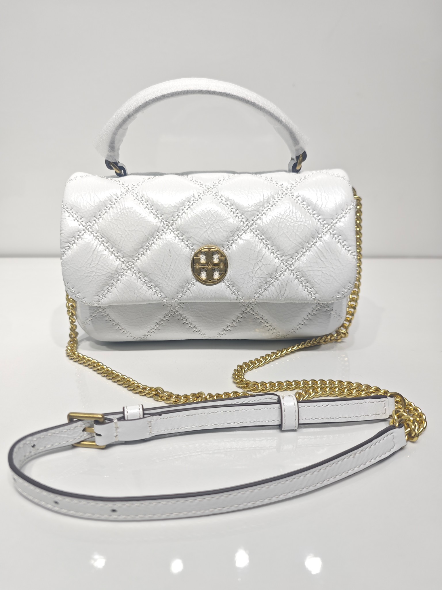 Tory Burch TB 新款willa全皮白色 了