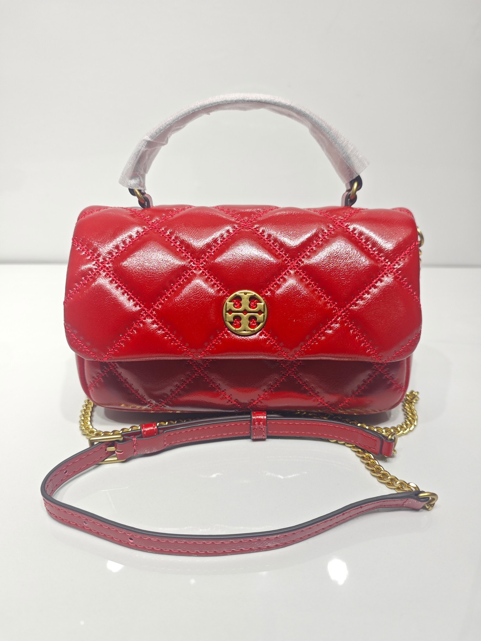 Tory Burch TB 新款willa全皮红色 了