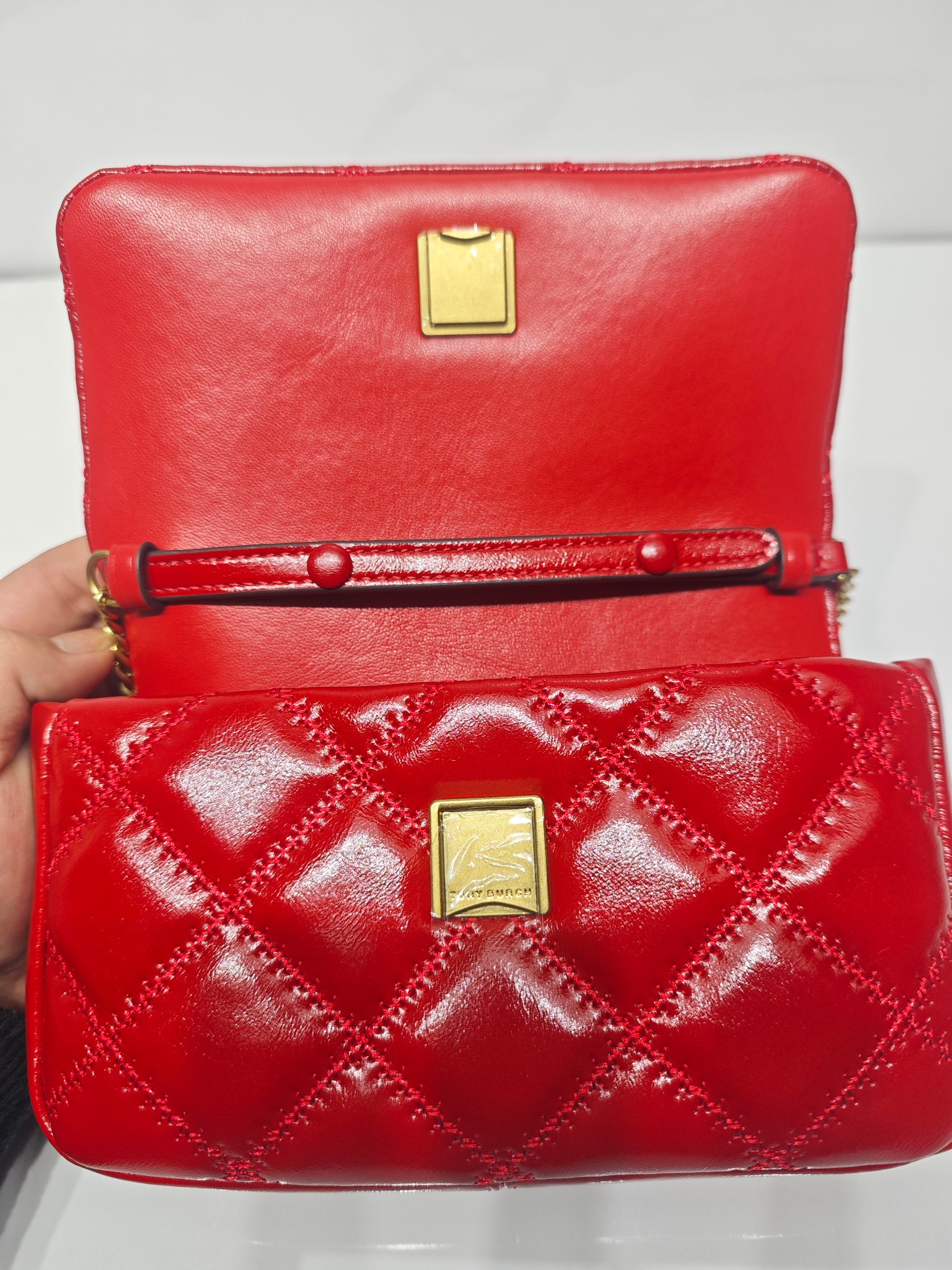 Tory Burch TB 新款willa全皮红色 了