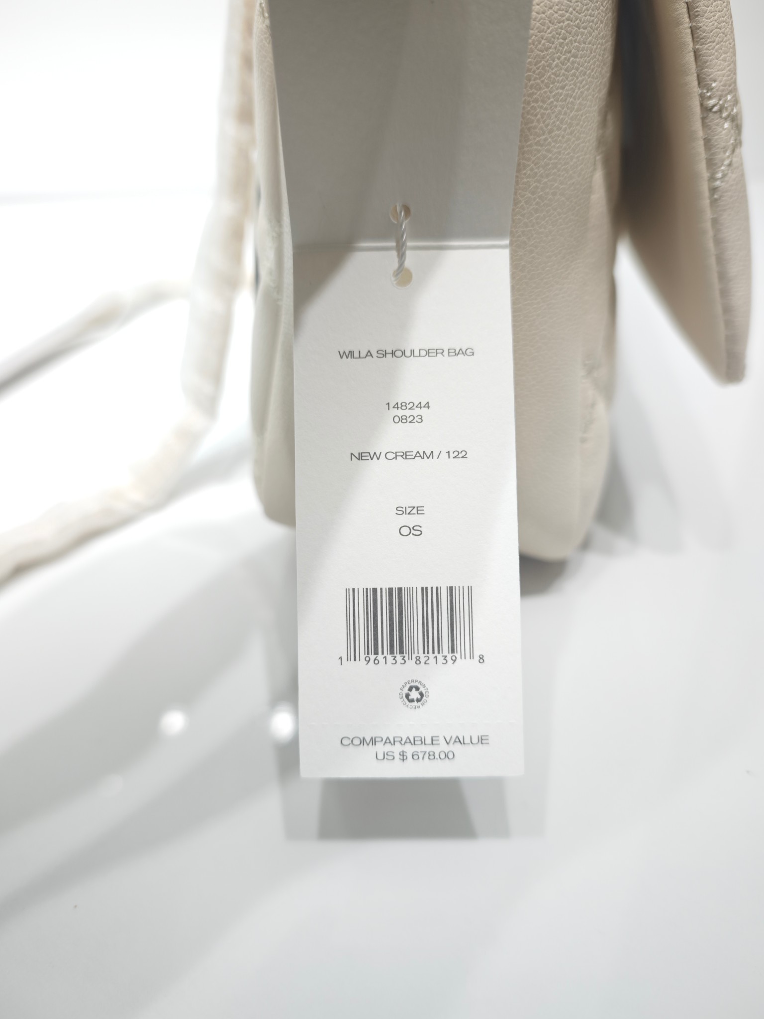Tory Burch Willa系列大号奶油白链条包