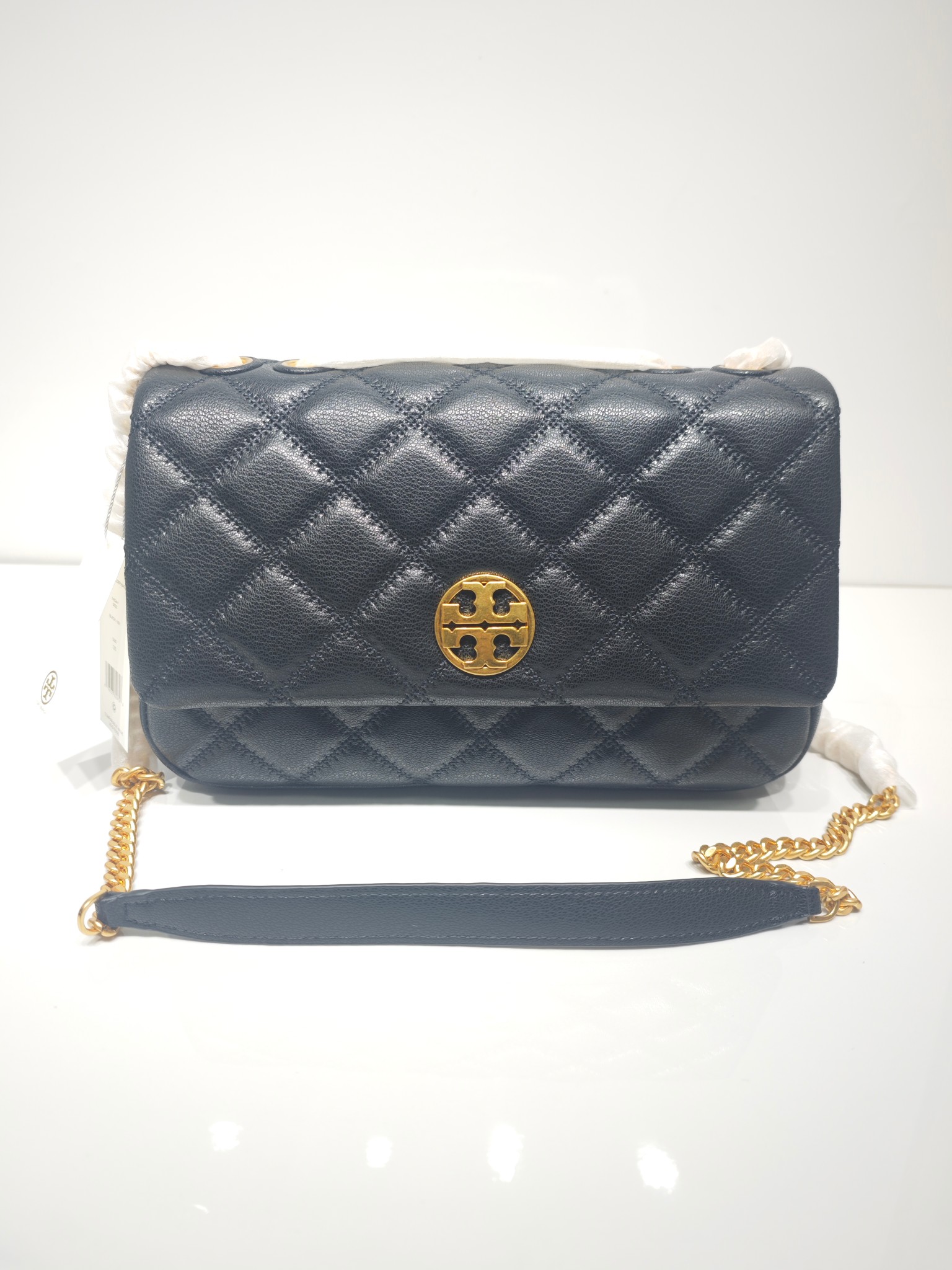 Tory Burch Willa系列大号黑色链条包