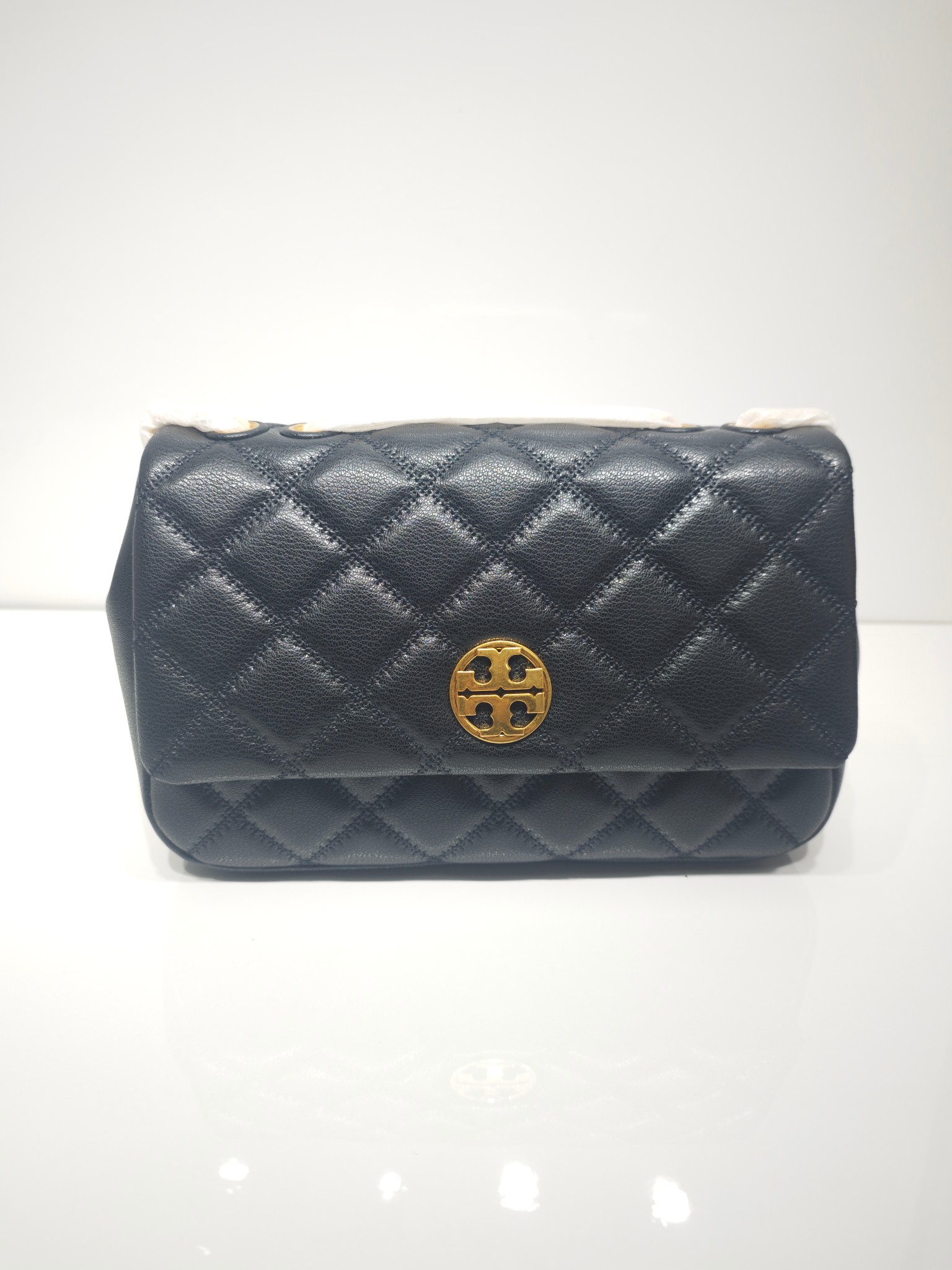 Tory Burch Willa系列大号黑色链条包
