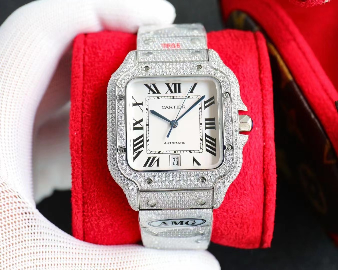 까르띠에 산토스 다이아몬드 에디션 AMG 공장 Cartier Watch