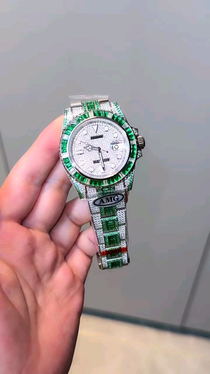 Rolex Submariner Watch Wholesale Sale
 Blue Green Set With Diamonds Silica Gel