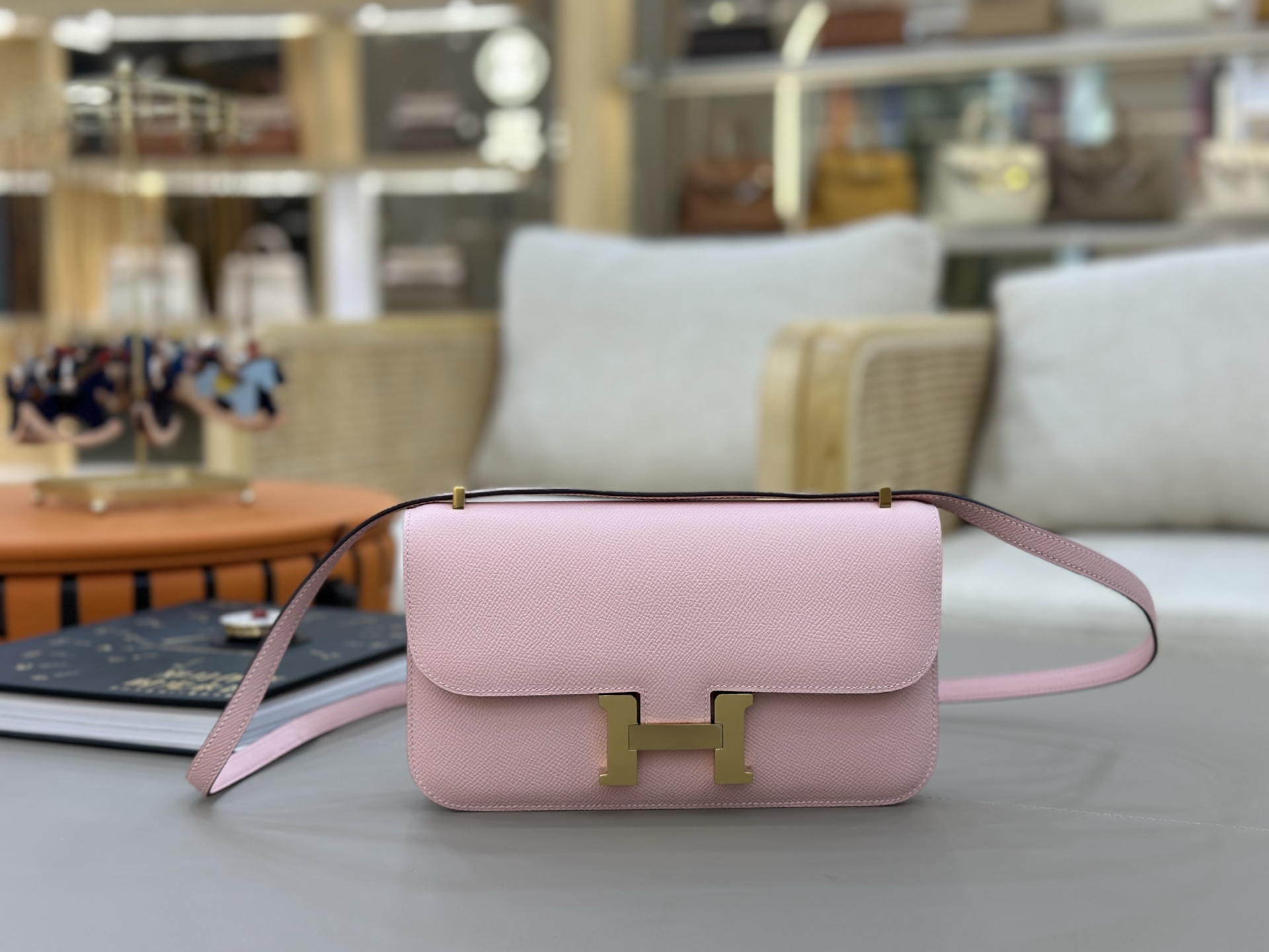 Hermes Style Pink Leather Bag Lookbook Reference image 1