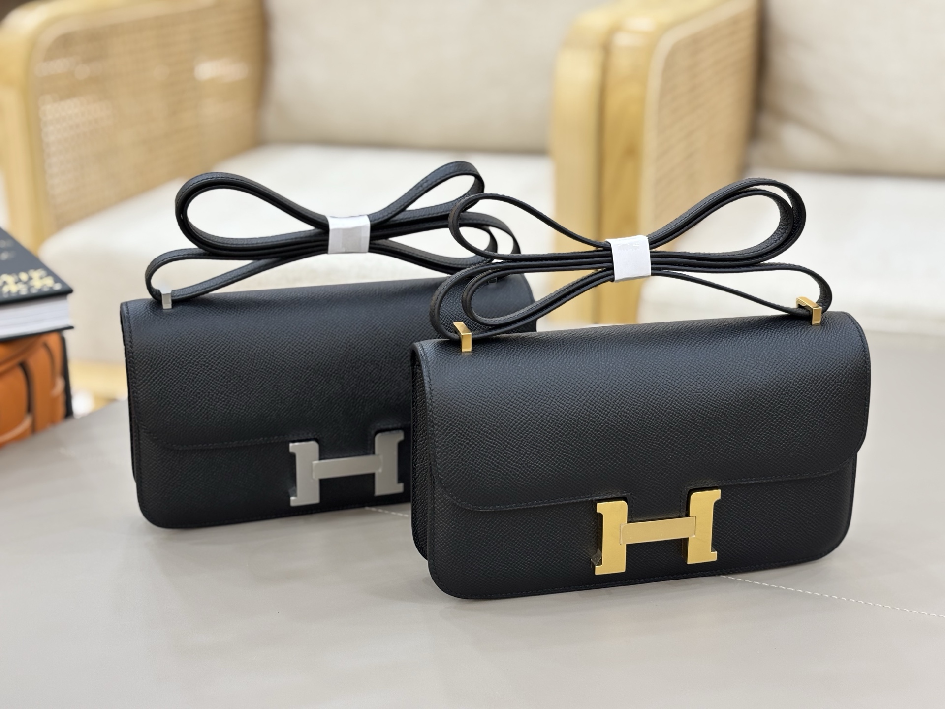 Hermes Style Black Leather Bag Lookbook Reference image 1