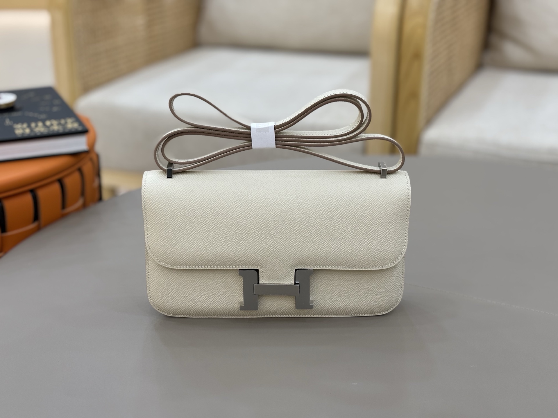 Hermes Style White Leather Bag Lookbook Reference image 1