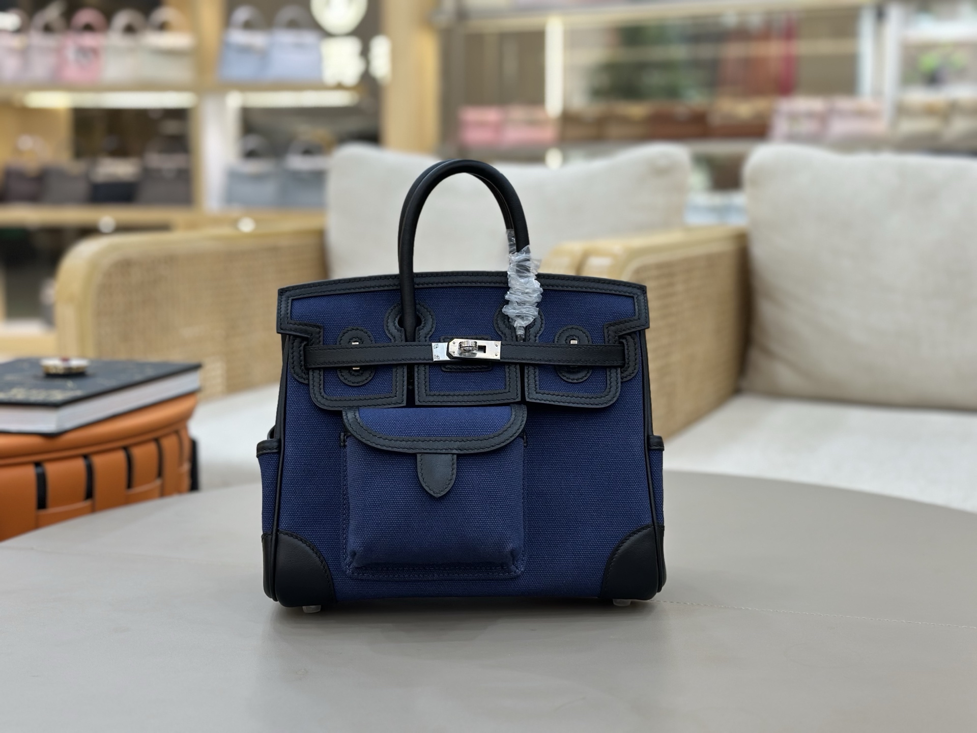 NO:700051,Cargo's new platinum 25CM. Handmade bag!  Wax thread hand sewing available from stock, dark blue, Hermes, hermes, Hermes,19860909Cargo新款 铂金25CM. 手拎手工包！蜡线手缝 现货供应 深蓝,爱马仕,hermes,Hermes,,Bag