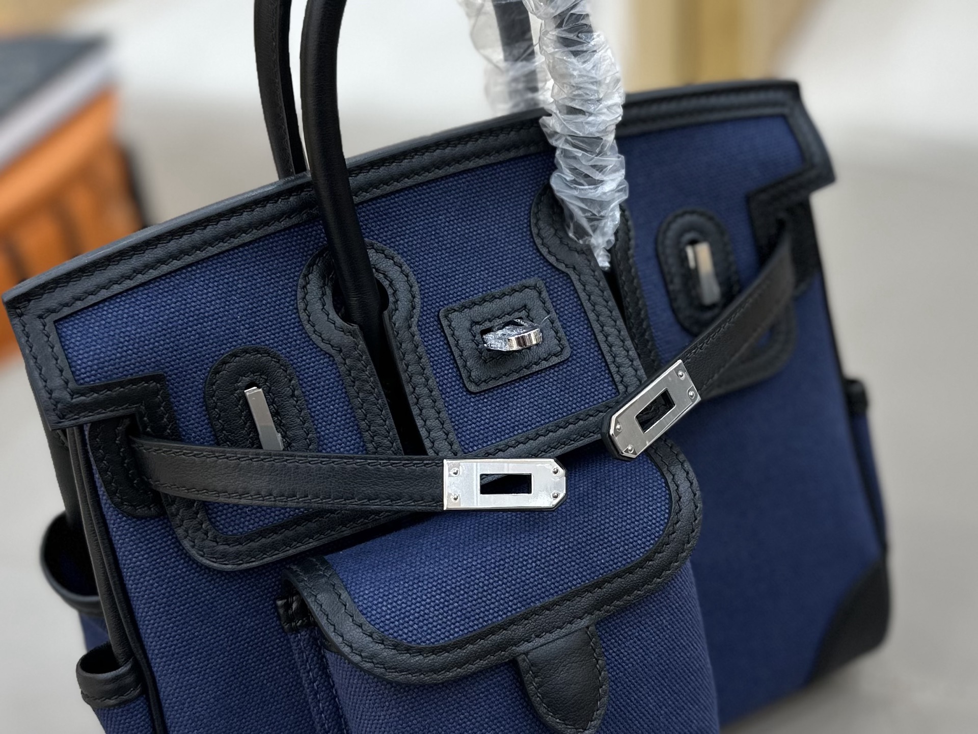 Hermes Cargo 25 Blue and Black 25cm everyday