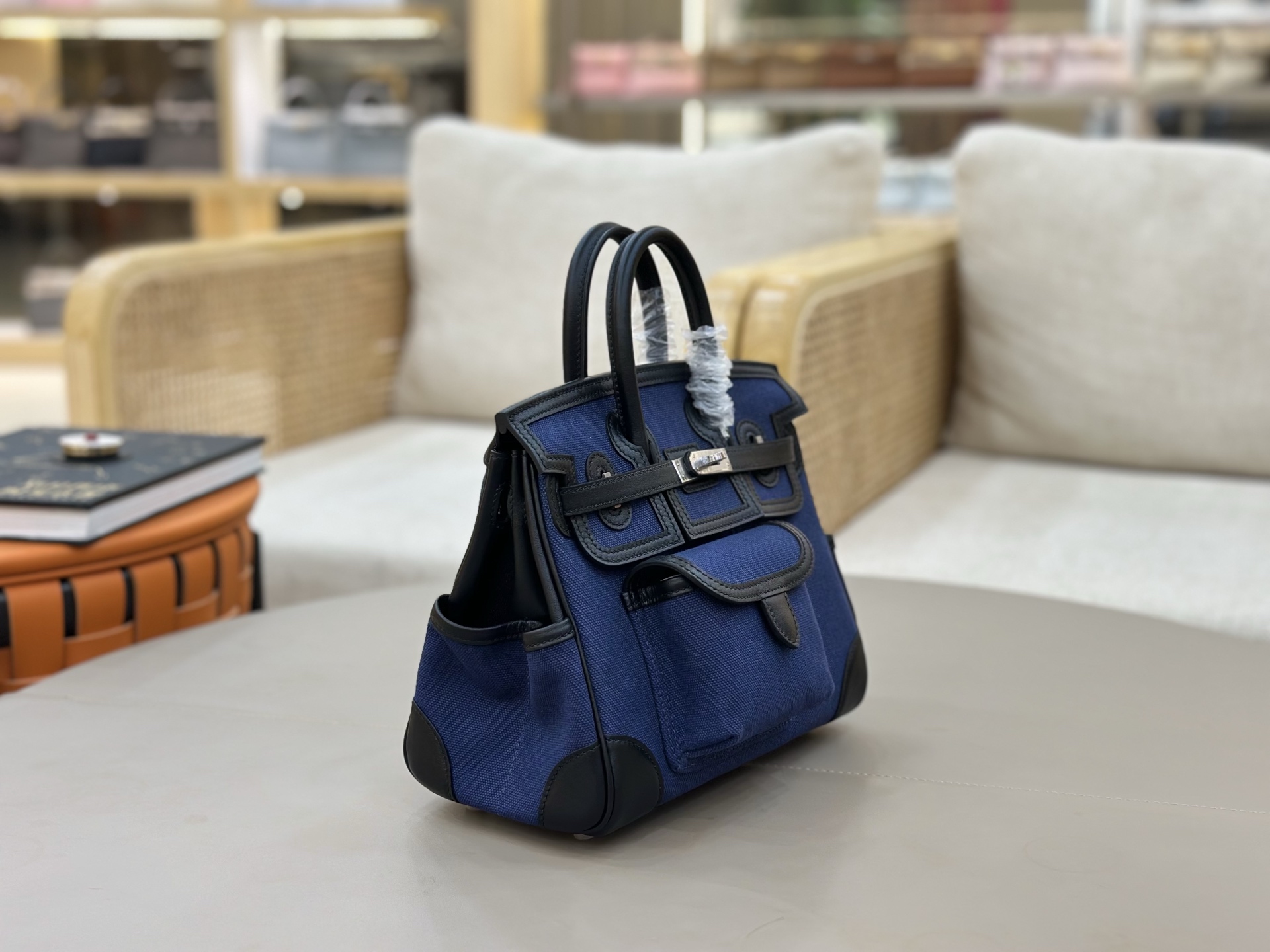 Hermes Cargo 25 Blue and Black 25cm everyday