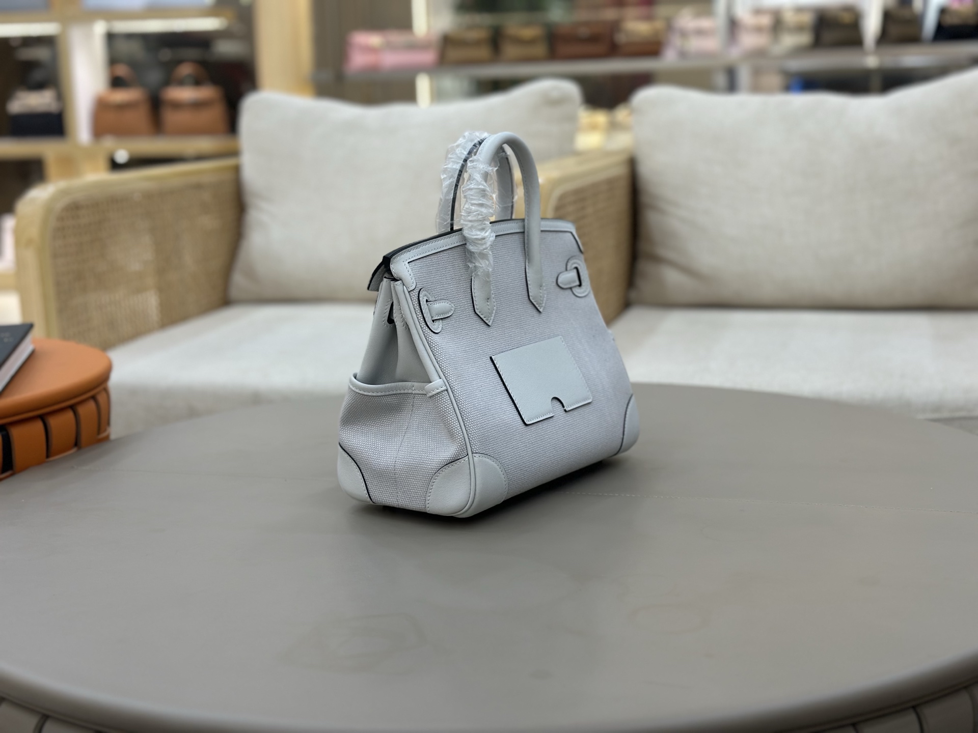 Hermes Birkin Cargo Light Grey Canvas 25cm everyday