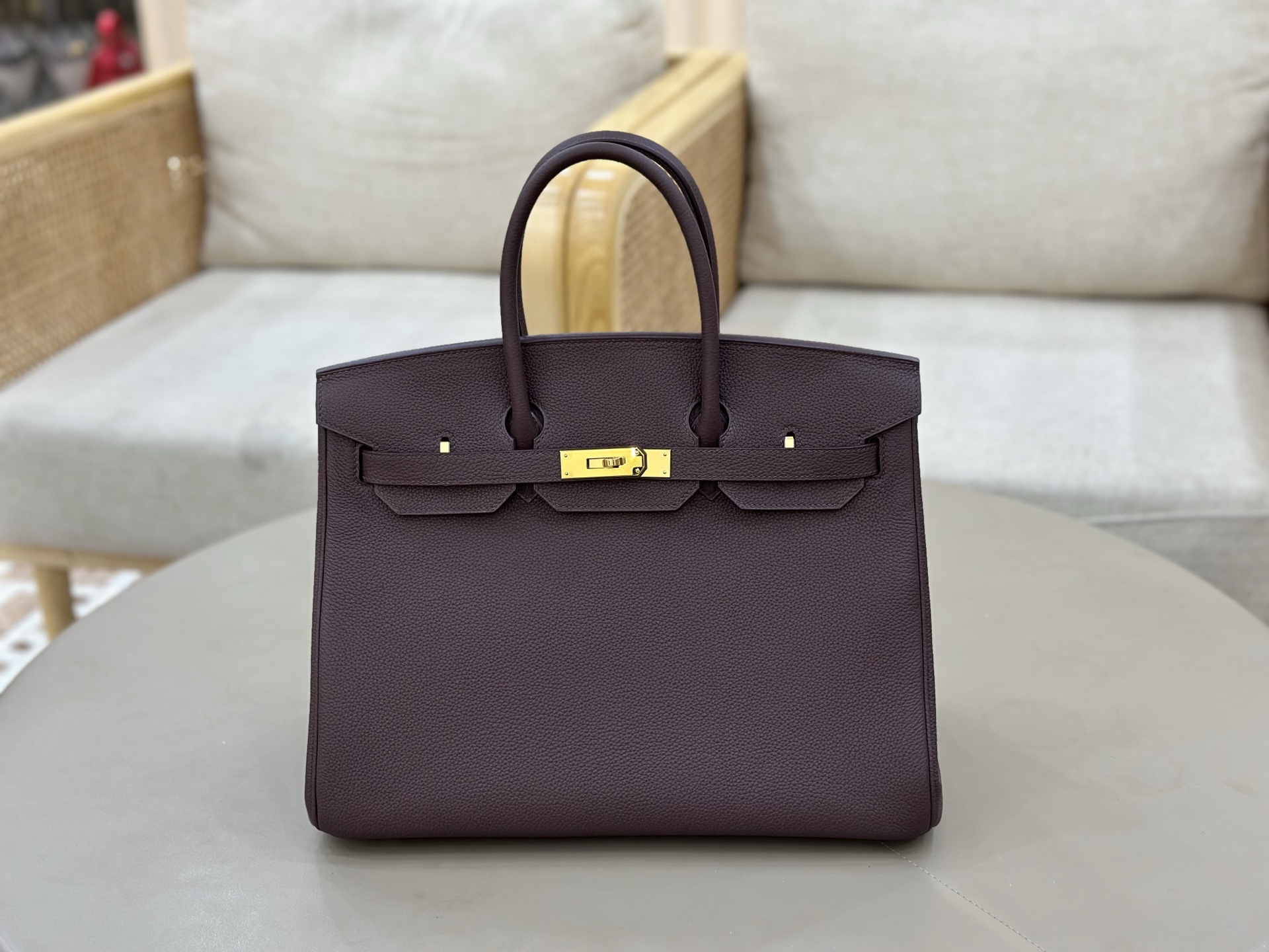 NO:919413,Platinum birkin 25cm togo leather, fully hand-sewn with wax thread, saddle red, Hermes, hermes, Hermes,19860909铂金birkin25cm togo皮 全手工蜡线缝制 马鞍红,爱马仕,hermes,Hermes,,Bag