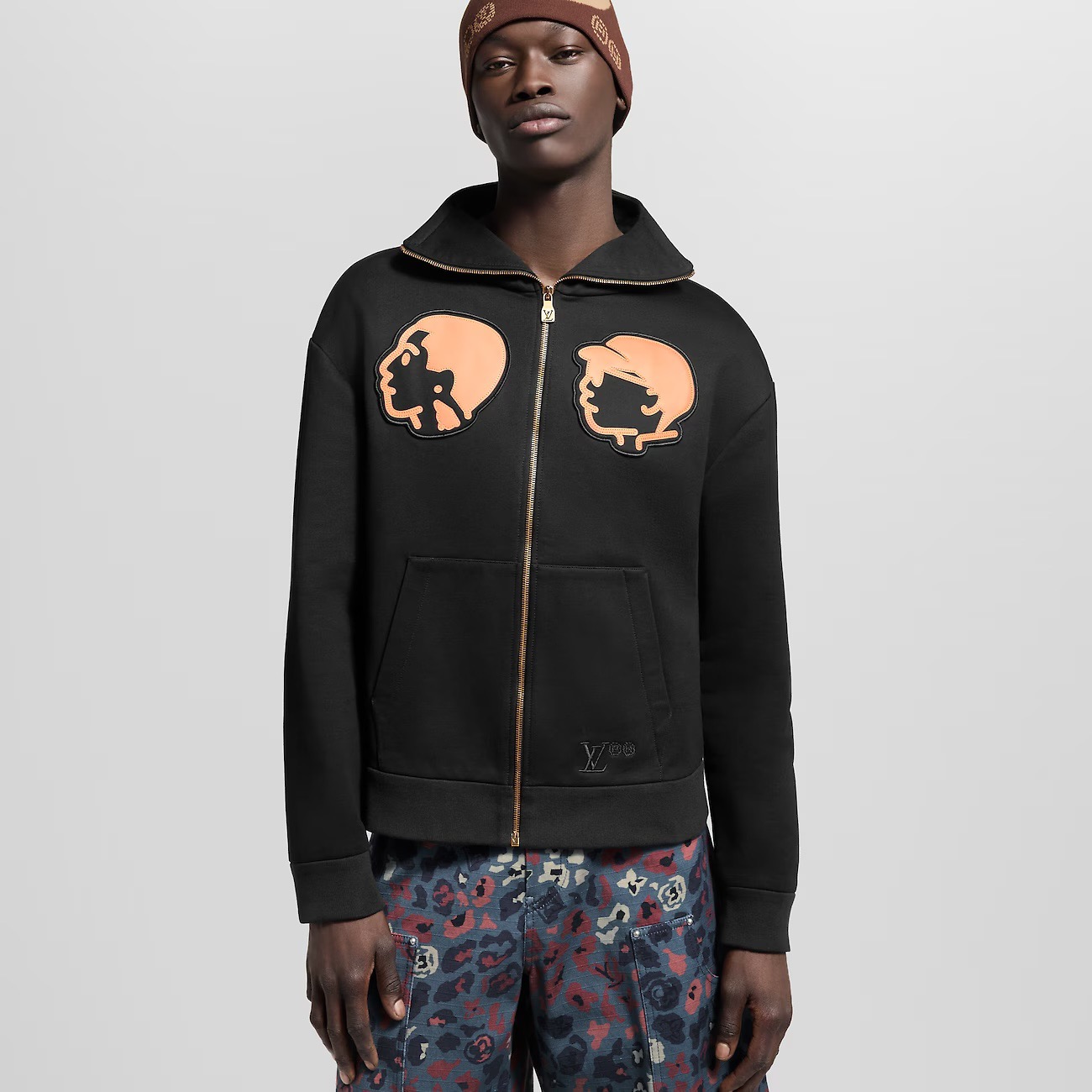 Louis Vuitton x Nigo Collaboration Black Cotton Zip-Up Hoodie 2 i1758394591106 7128 0 1