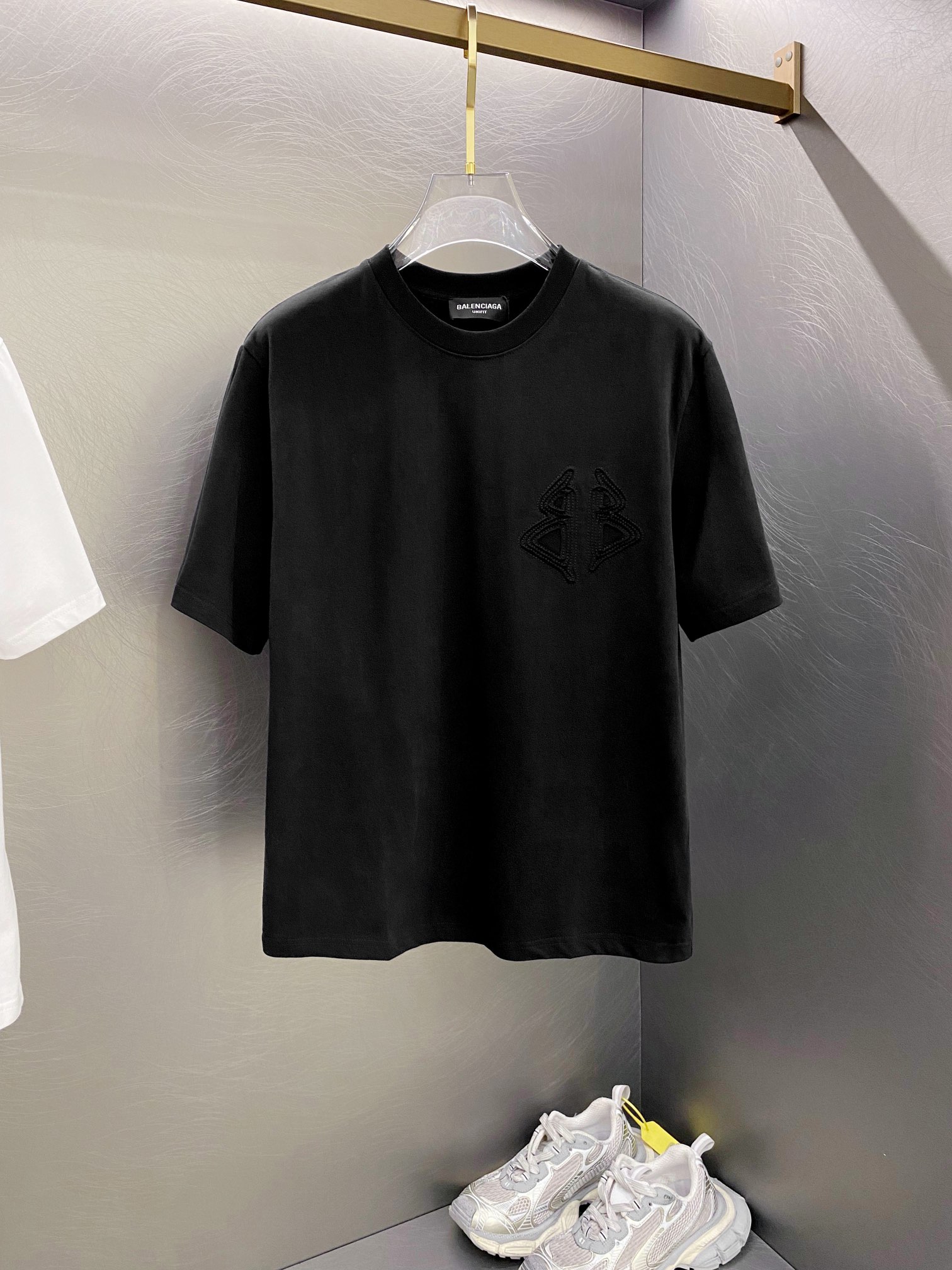 Balenciaga Clothing T-Shirt Black White Cotton Fashion Short Sleeve