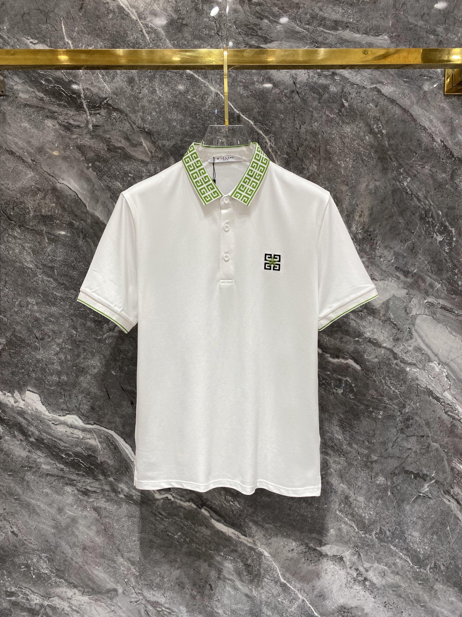 🔥 纪梵希 GIVENCHY 回纹领刺绣短袖Polo衫📏 尺码：M-3XL💎 面料工艺甄选高支精梳珠地棉