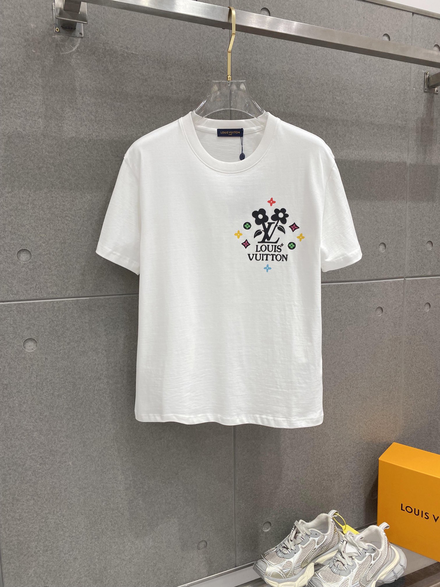 Louis Vuitton Clothing T-Shirt Printing Cotton Short Sleeve