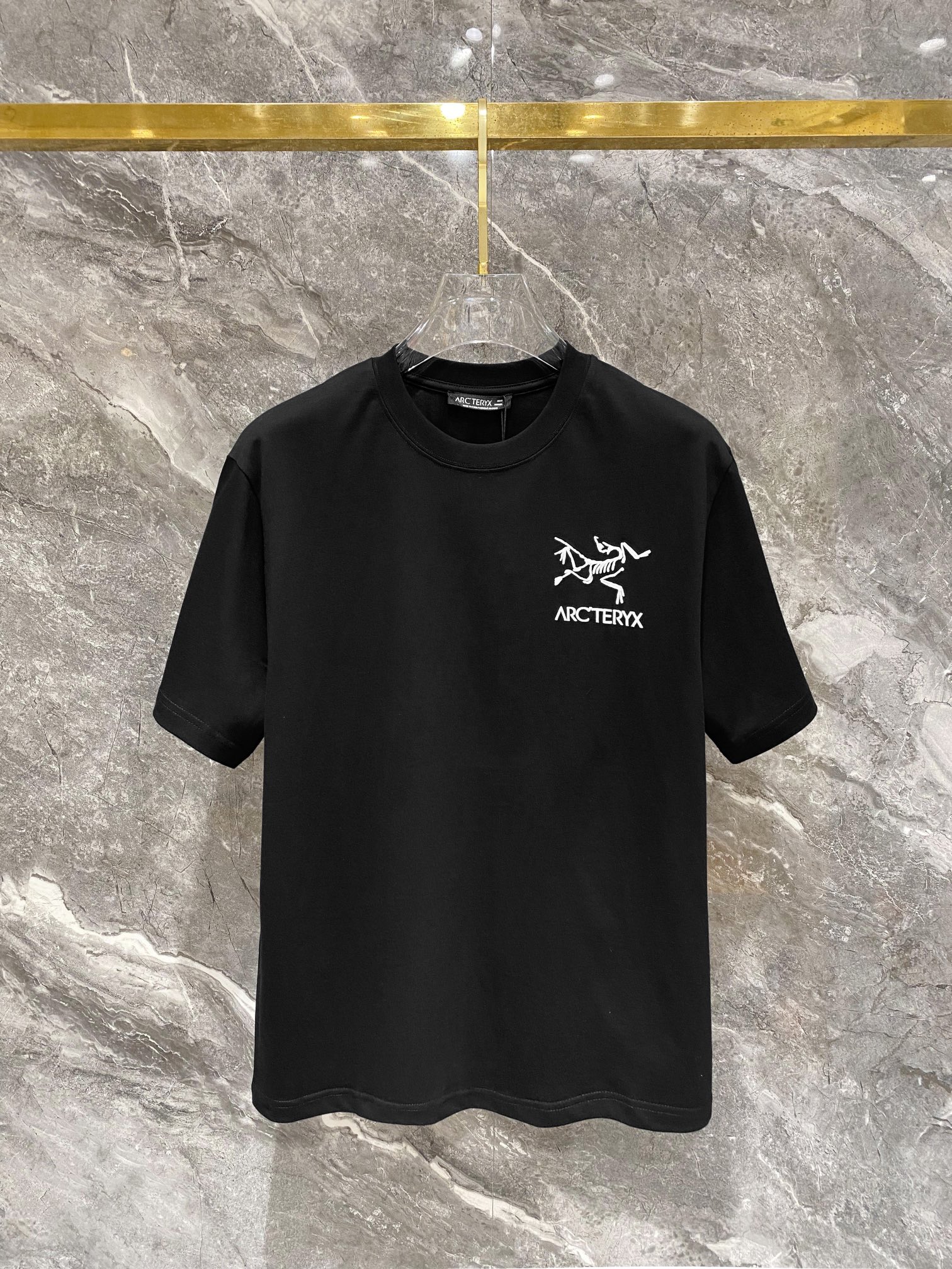 Arcteryx Kleidung T-Shirt Schwarz Weiß Baumwolle Fashion Kurzarm