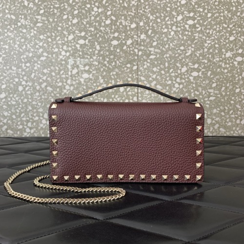 Valentino Garavani Rockstud Leather Crossbody Bag with Chain Strap 1 Valentino Garavani Rockstud Leather Crossbody Bag with Chain Strap