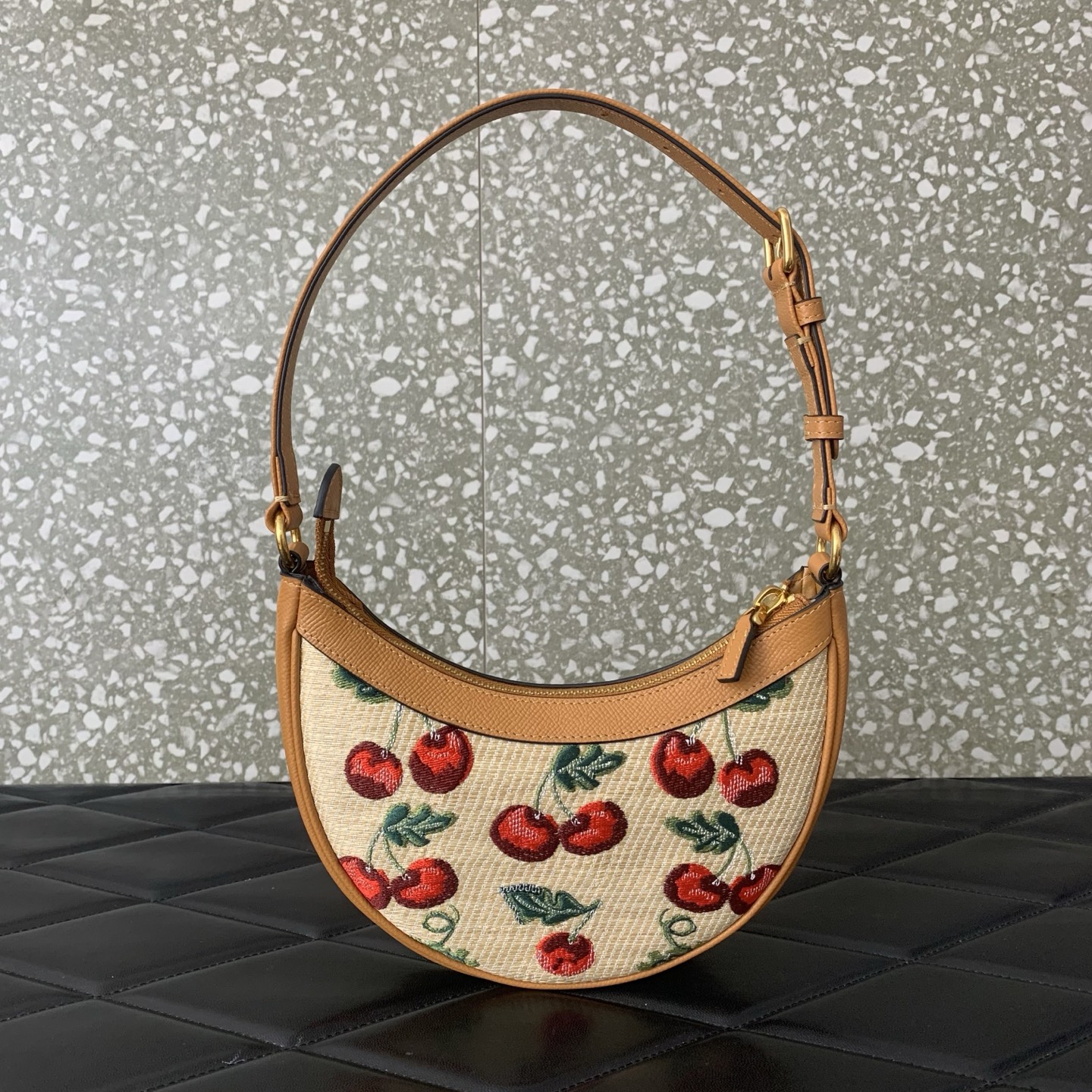 valentino vlogo signature cherry raffia mini hobo