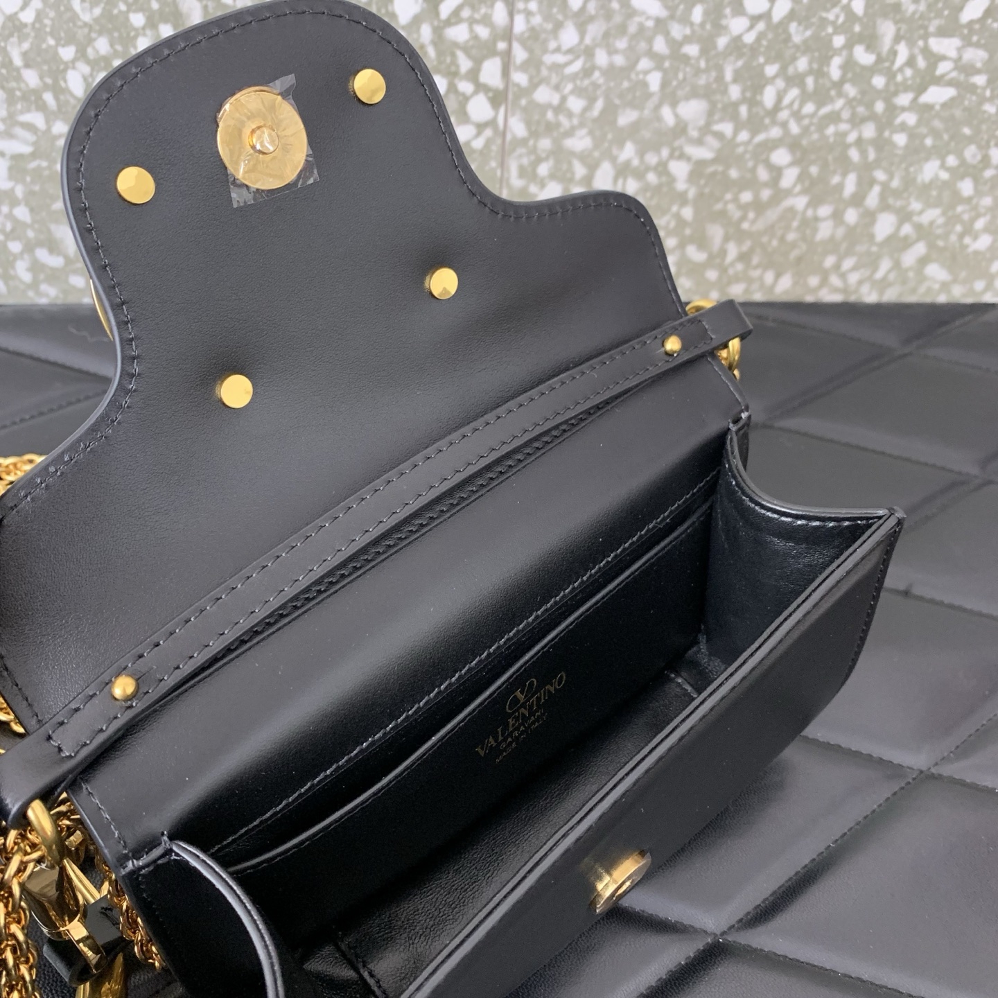 valentino garavani black loco jewel shoulder bag