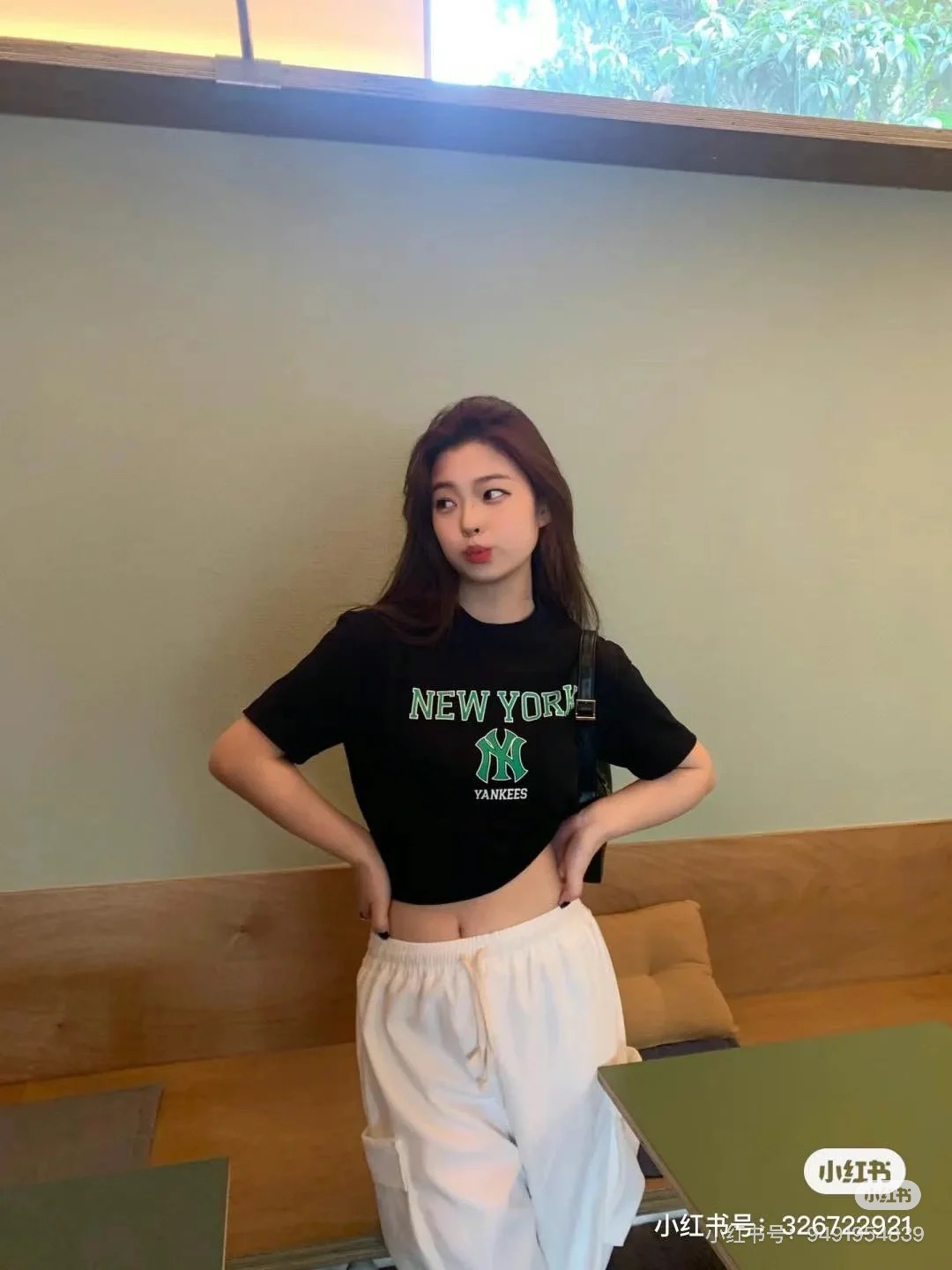 供货价:50💰『MLB刺绣篇』短版女款短袖,热销推选,原包装➕原吊牌 美式复古学院风 大标款