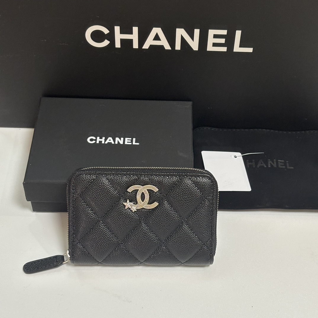 Chanel 升级版小香小拉链卡包 搭配新款luogo