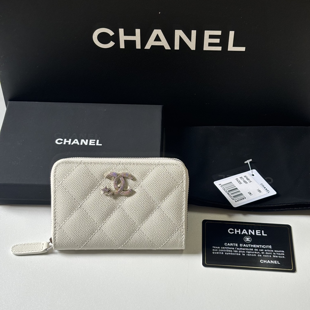 Chanel 升级版小香小拉链卡包 搭配新款luogo