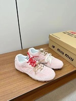 High-End Designer
 MiuMiu Shoes Sneakers Splicing Sheepskin Sweatpants