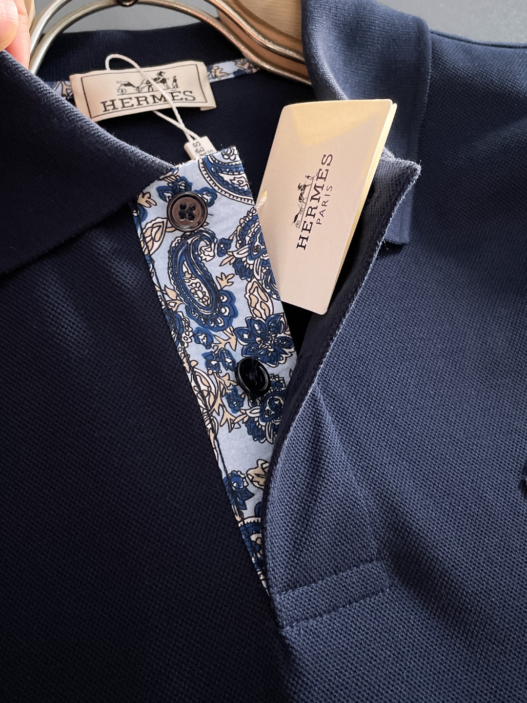 Hermes爱马仕2026ss夏季新款刺绣logo男士翻领Polo衫！经典商务男款，高端男装的天花板级别