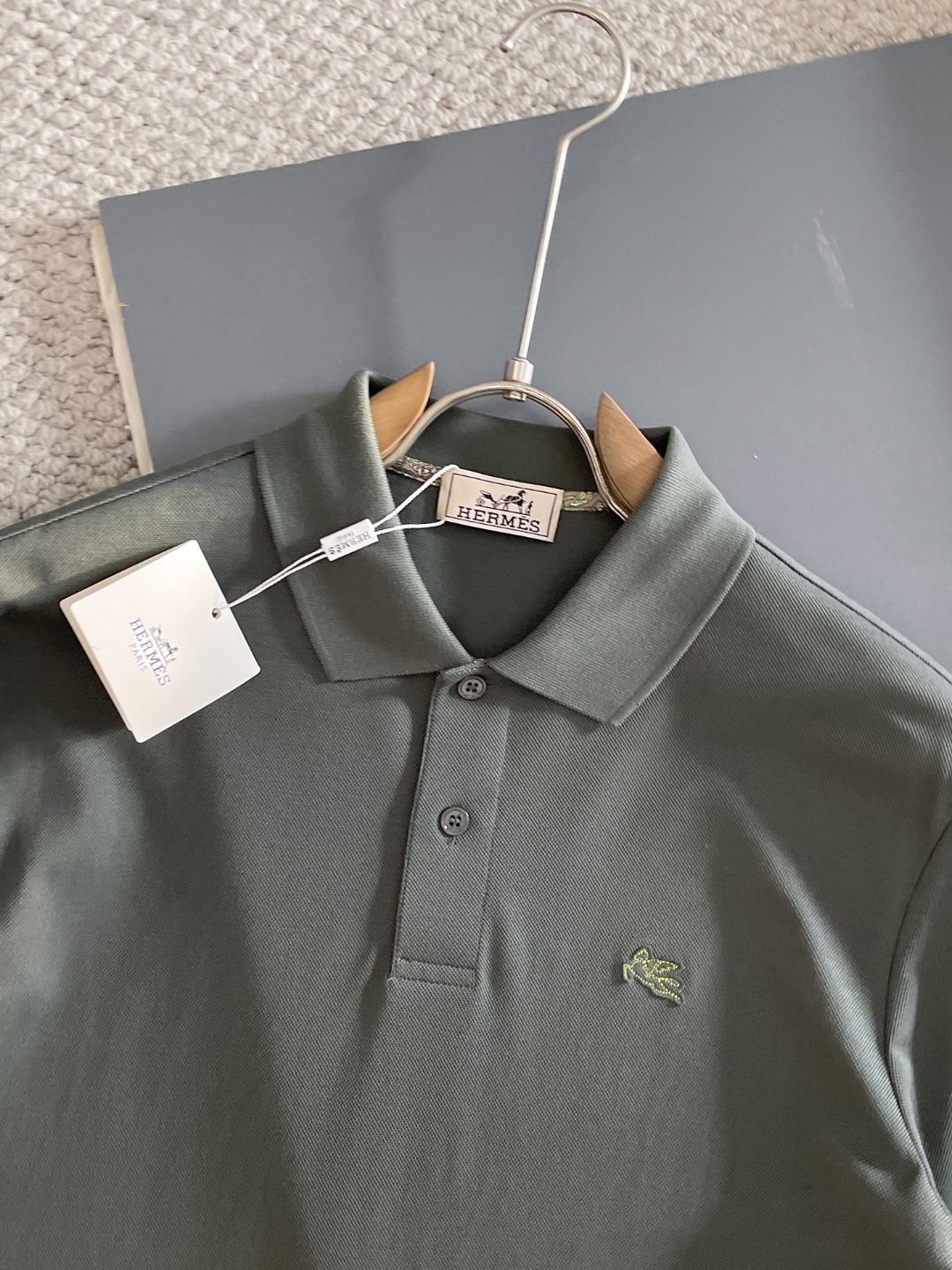 Hermes爱马仕2026ss夏季新款刺绣logo男士翻领Polo衫！经典商务男款，高端男装的天花板级别