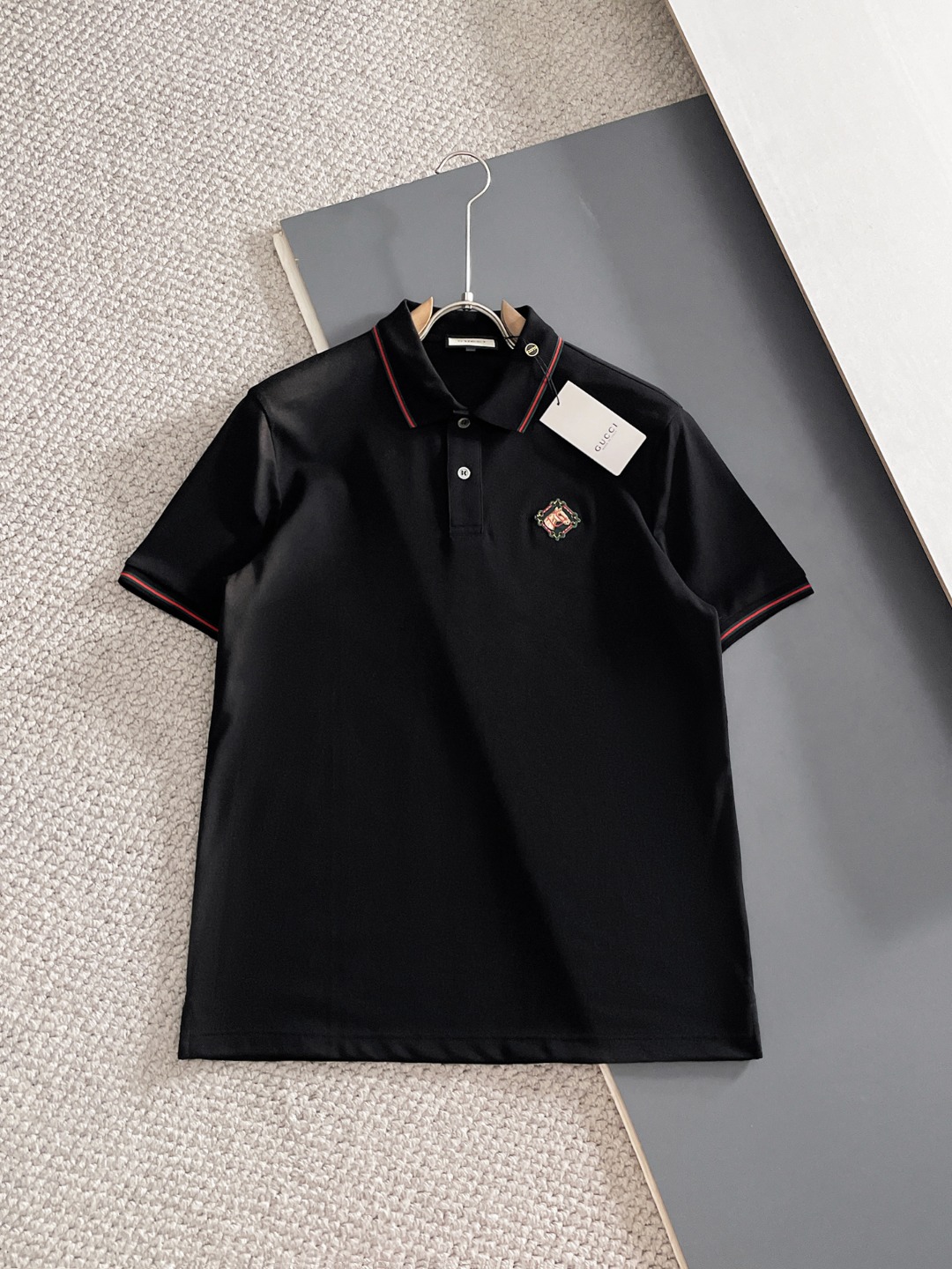 Gucci古奇2026ss夏季新款刺绣logo男士翻领Polo衫！经典商务男款，高端男装的天花板级别的商