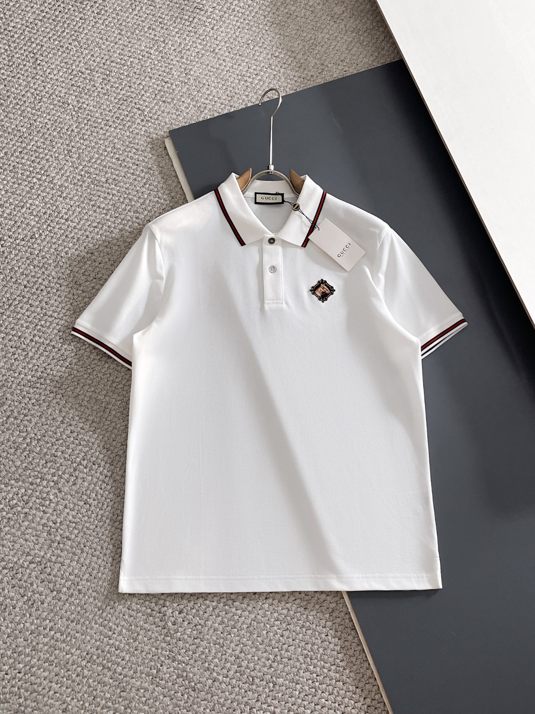 Gucci古奇2026ss夏季新款刺绣logo男士翻领Polo衫！经典商务男款，高端男装的天花板级别的商