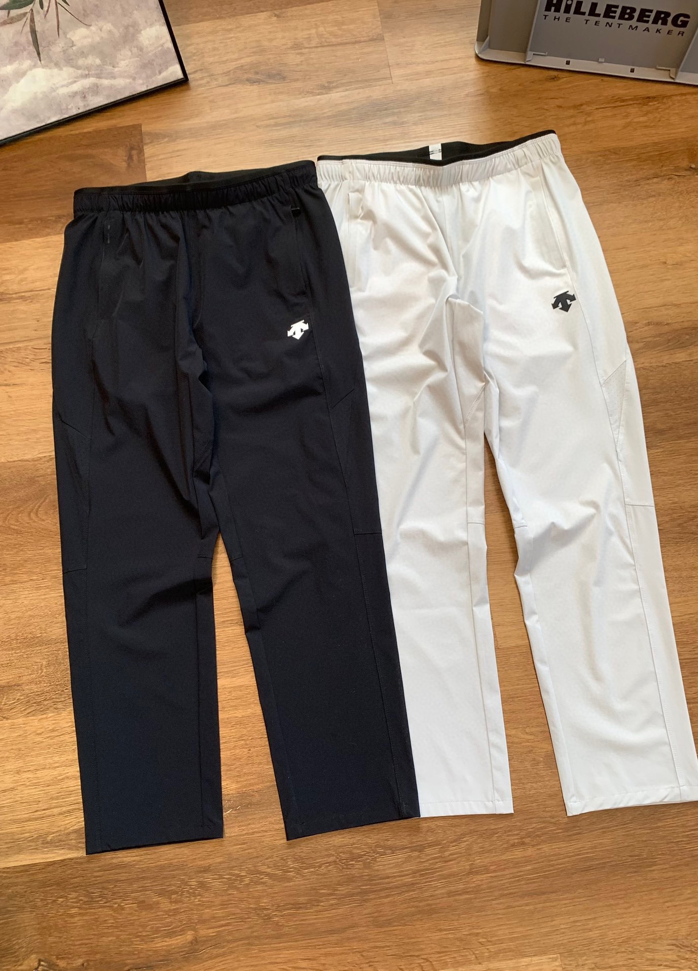 Descente Kleding Broek Zwart Grijs Splijten Mannen Breien Zomercollectie Casual