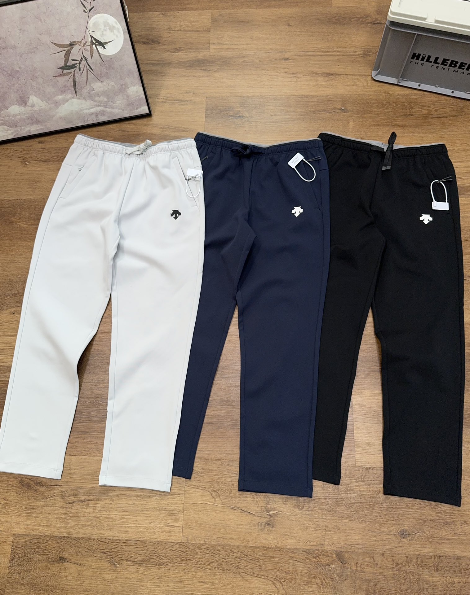 Descente Kleding Broek Zwart Blauw Donkerblauw Grijs Mannen Herfstcollectie Joggingbroek