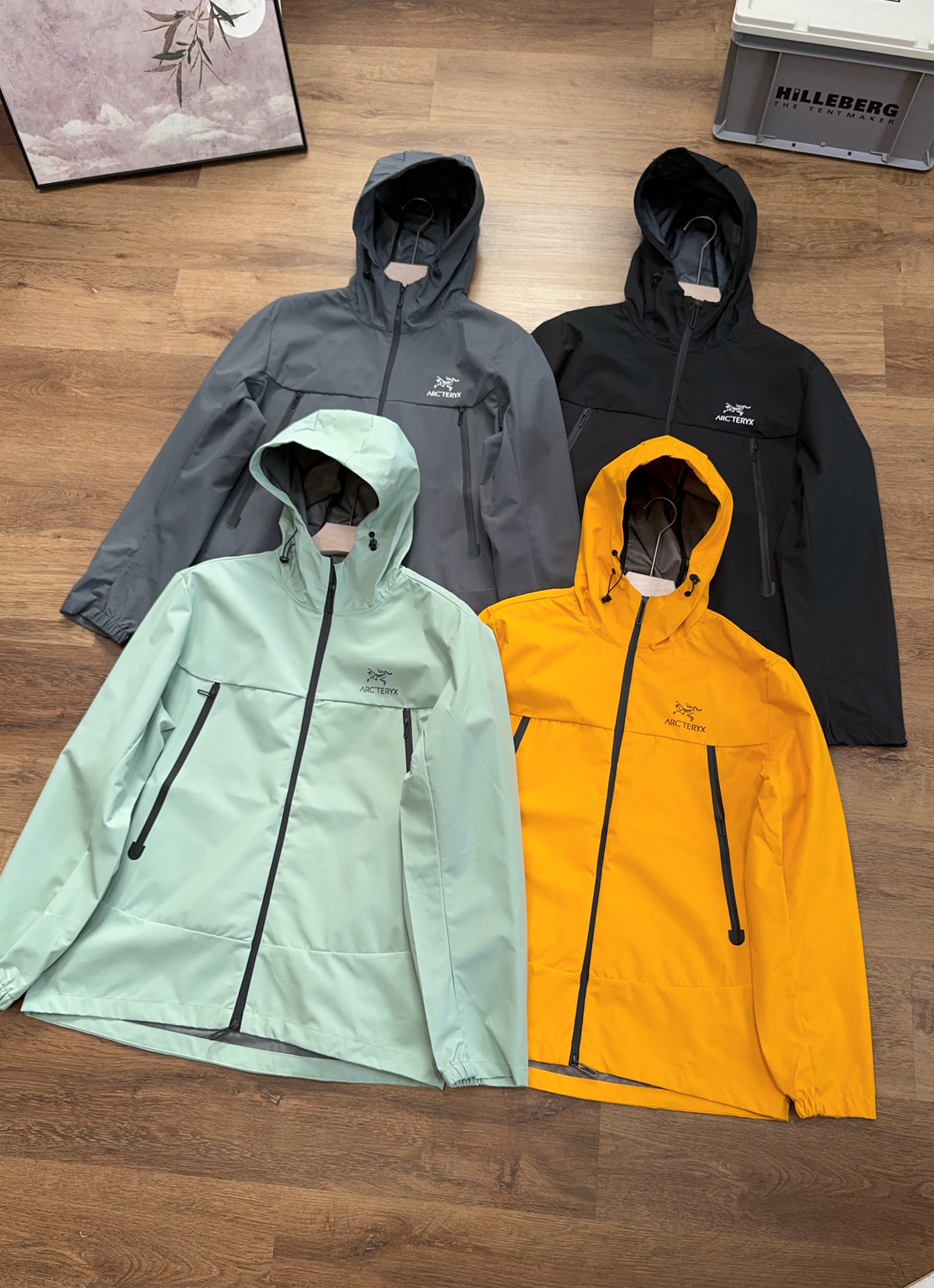 Arcteryx Kleding Jas &Jassen Zwart Groen Grijs Geel Splijten Unisex Herfstcollectie Bovenzijde met capuchon