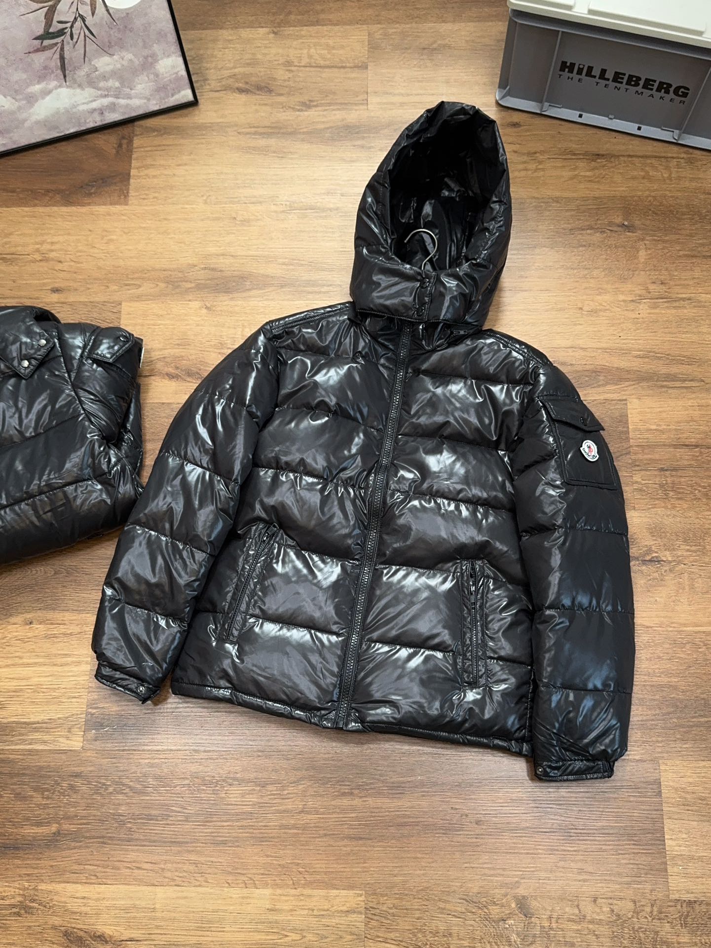 Moncler 1: 1
 Kleding Bontmantel Zwart Wit Unisex Witte eend naar beneden Fashion Bovenzijde met capuchon