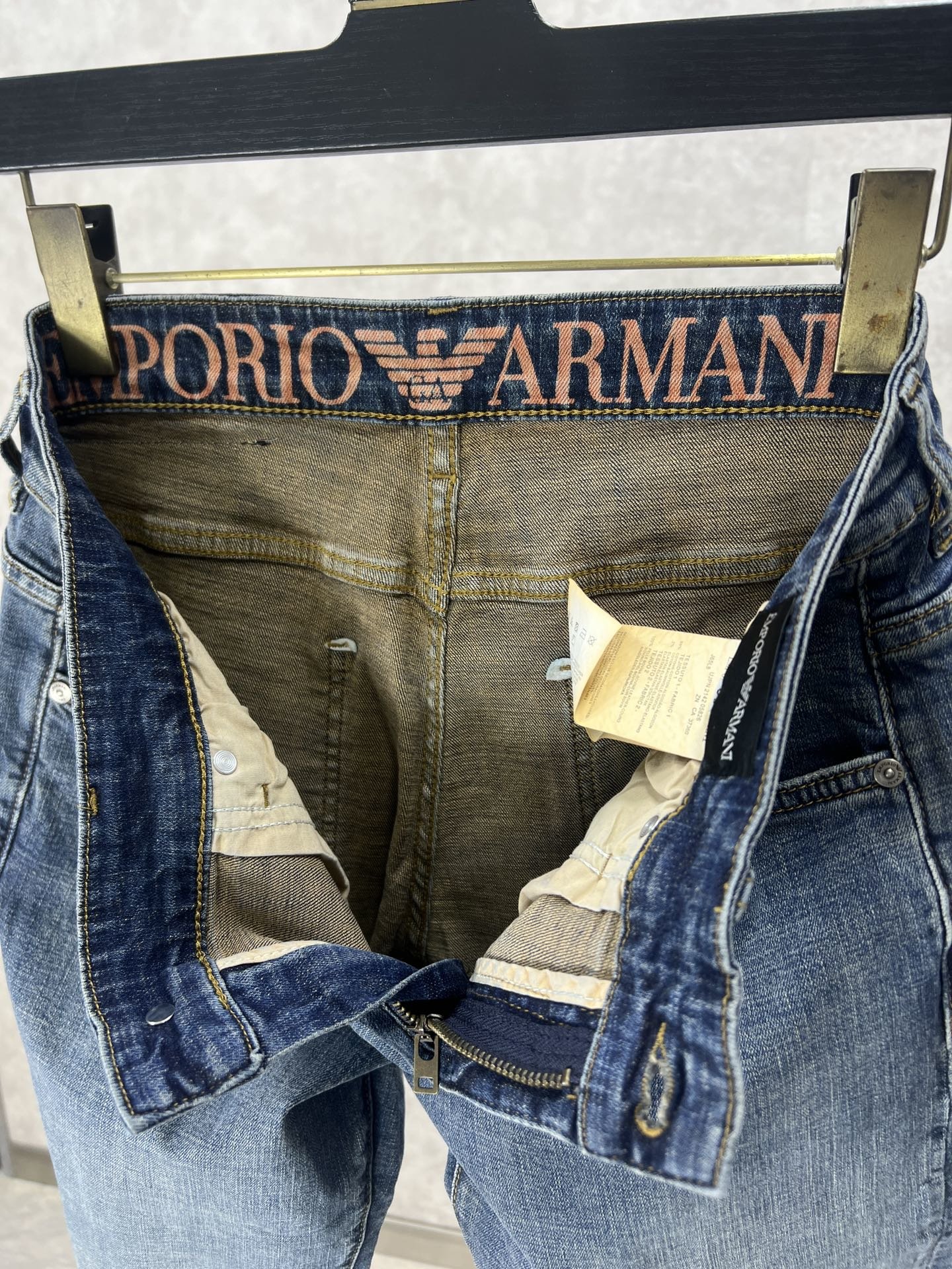Armani阿玛尼高端定制24原单牛仔裤柜台同步发售原版定制复刻客供五金辅料原单品质进口牛仔面料重工洗水